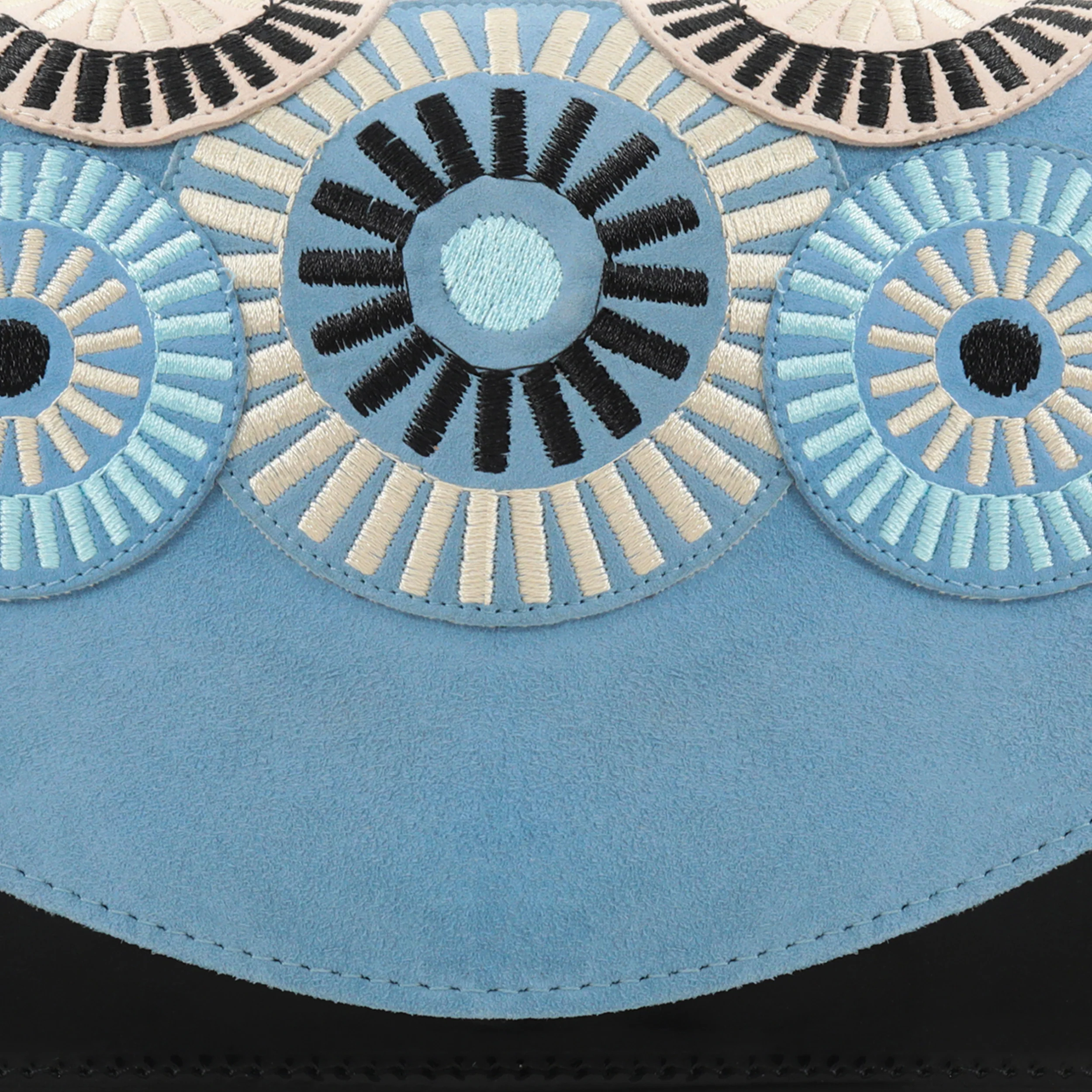 The Parama Blue Suede Leather Handbag - Image 3