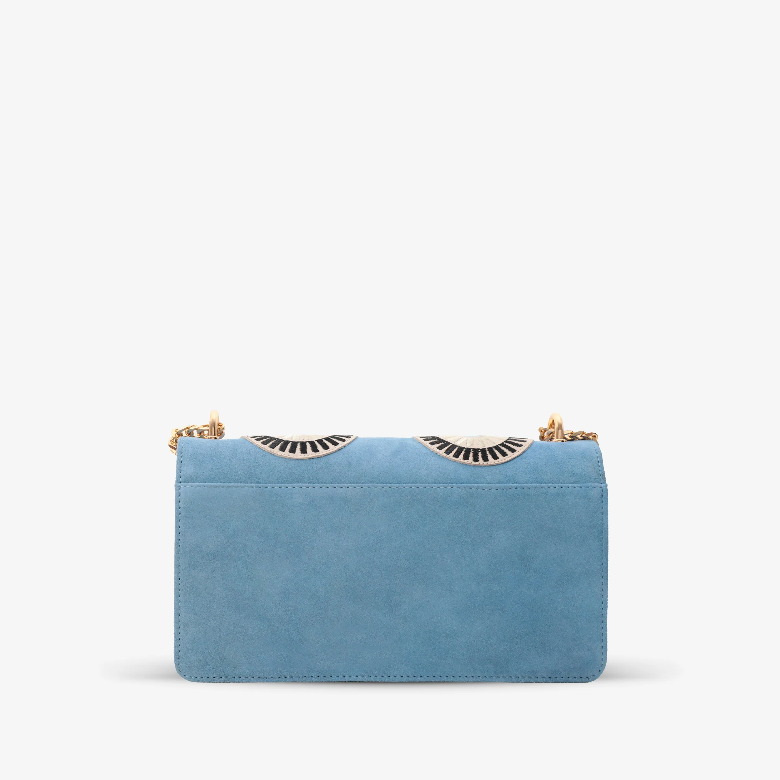 The Parama Blue Suede Leather Handbag - Image 6