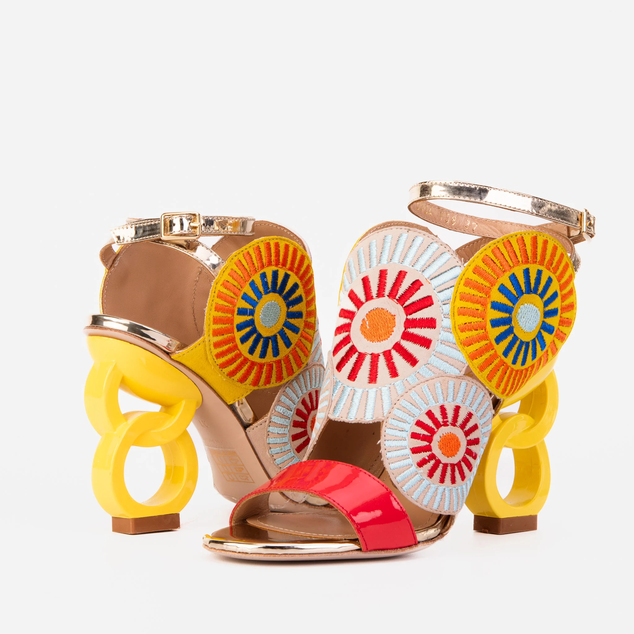 The Parama Yellow Leather Ankle Strap Women Sandal - Image 4