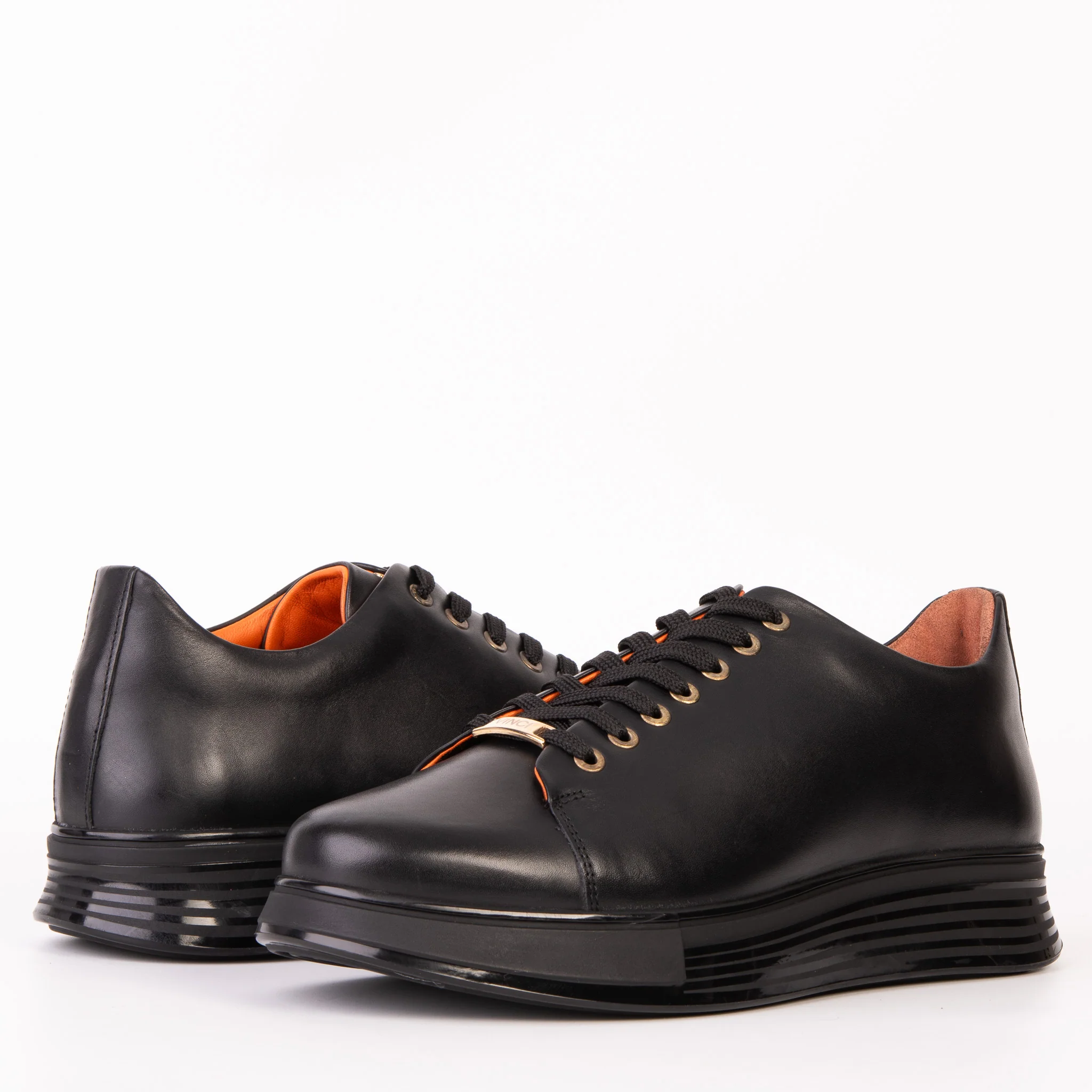 The Peklin Black Leather Men Sneaker - Image 3