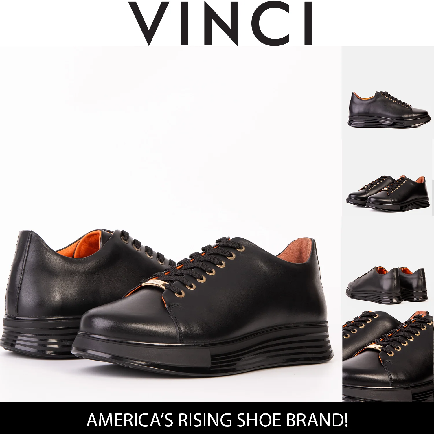 The Peklin Black Leather Men Sneaker - Image 7