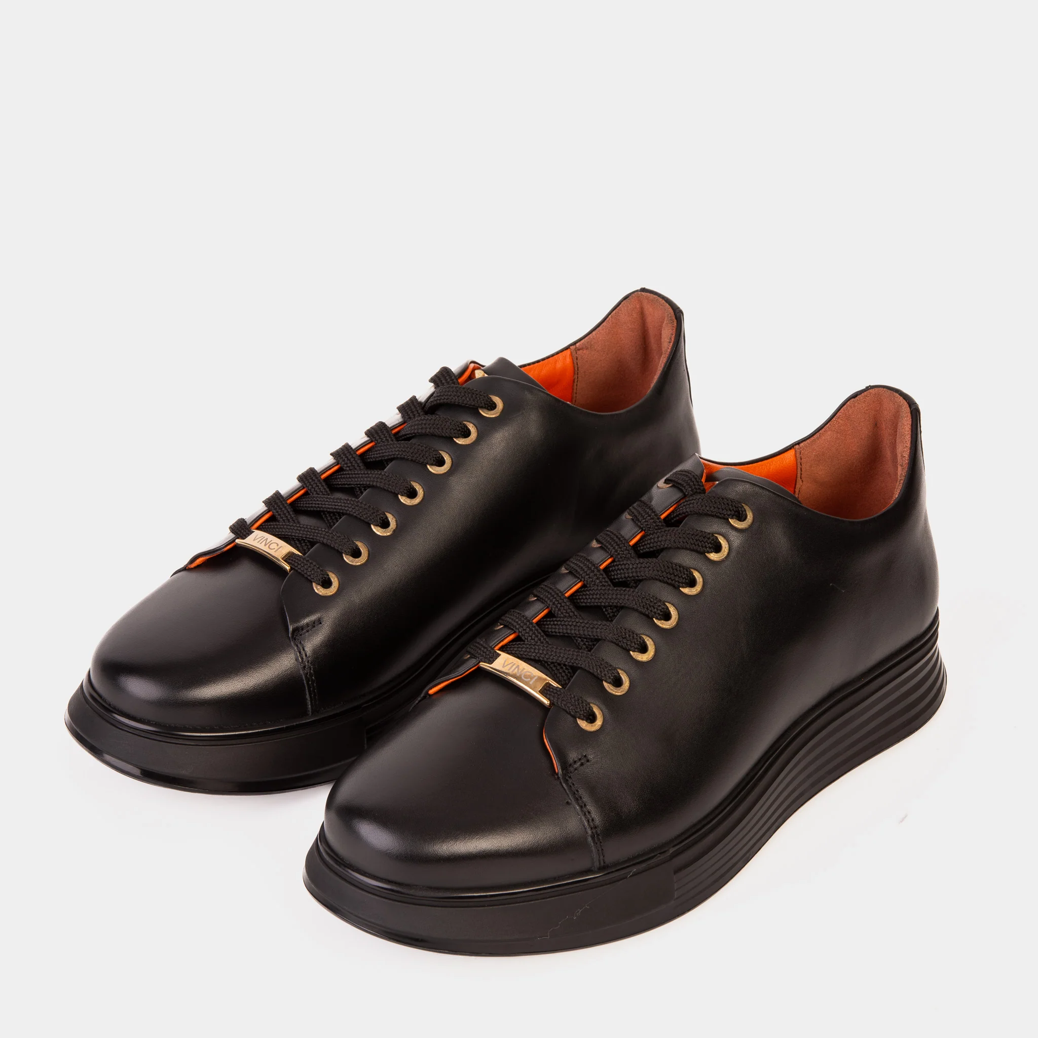 The Peklin Black Leather Men Sneaker - Image 8