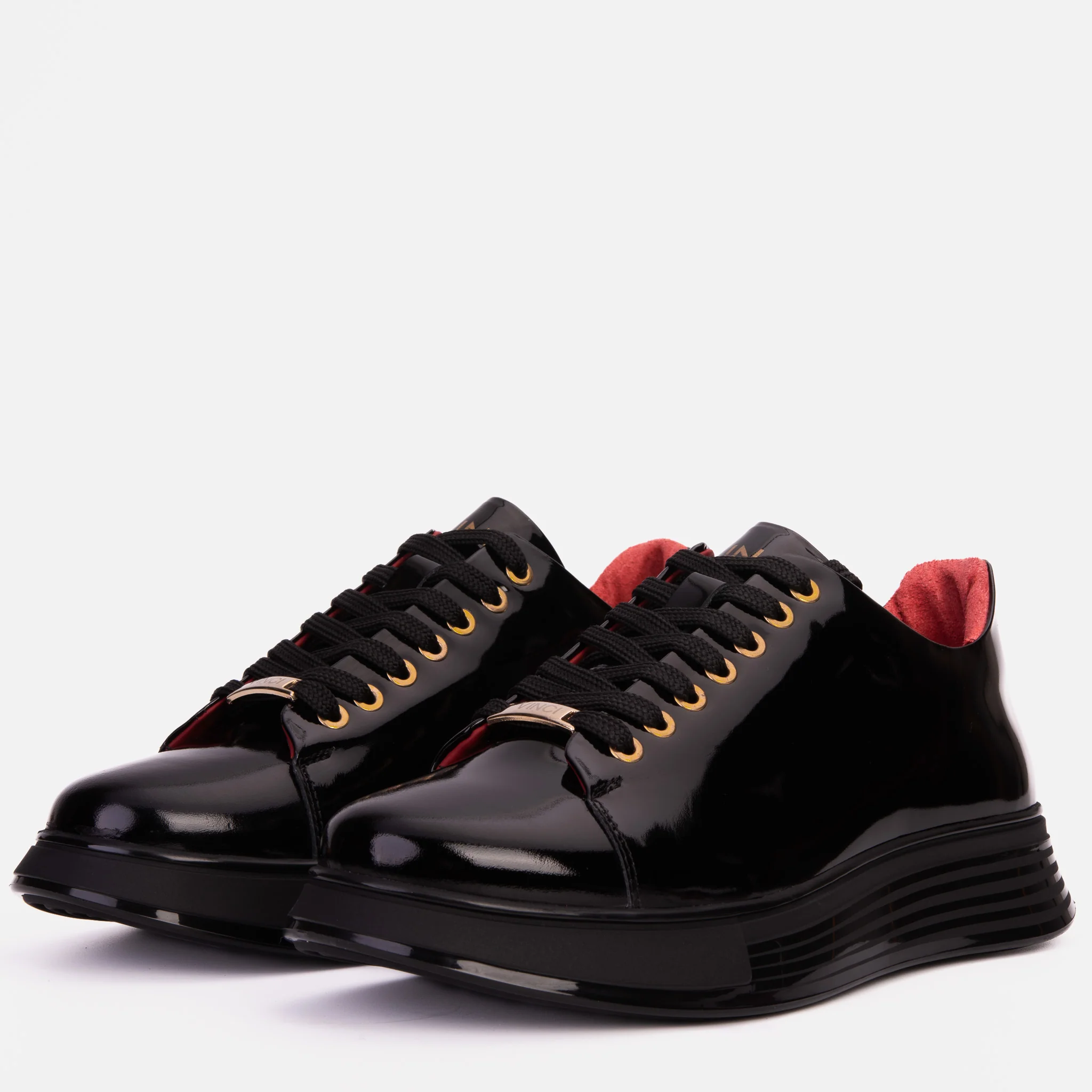 The Peklin Patent Black Leather Men Sneaker - Image 2