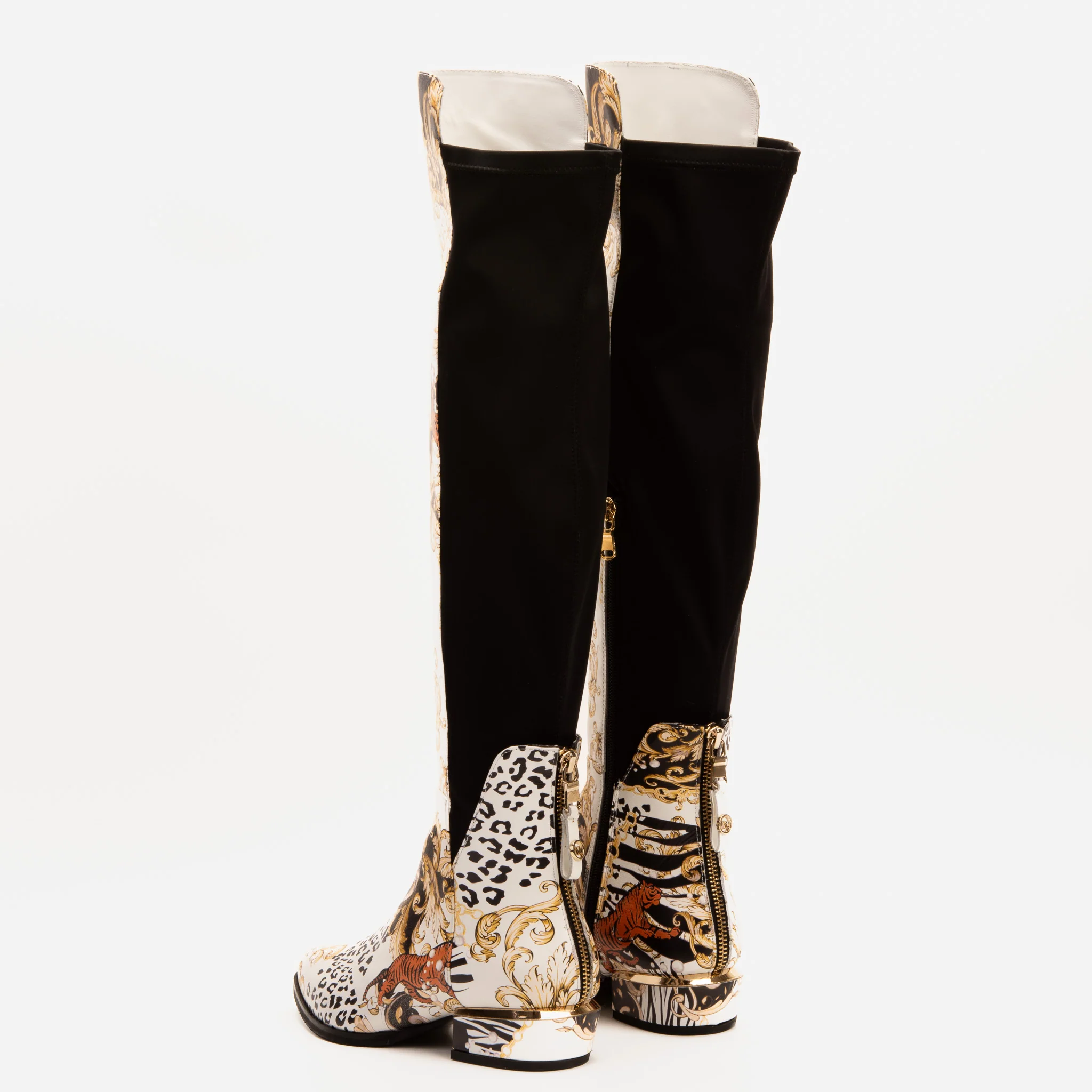 The Perugia Leather Pointy Toe Knee High Women Boot - Image 4