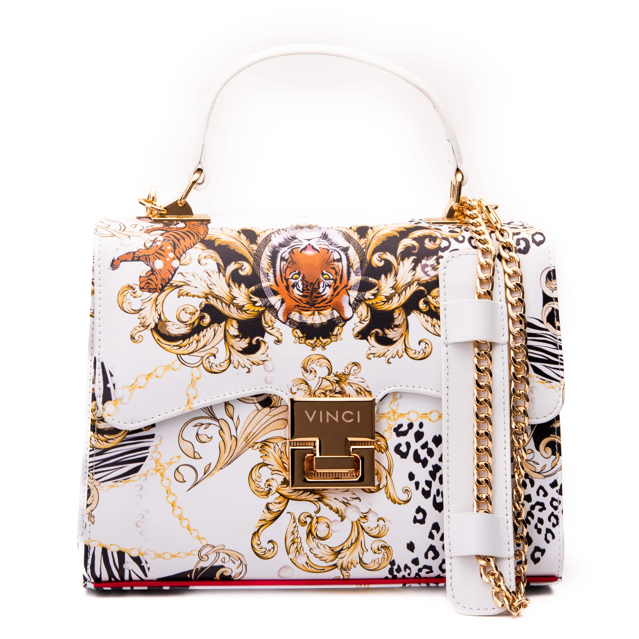The Perugia White Leather Handbag - Image 2