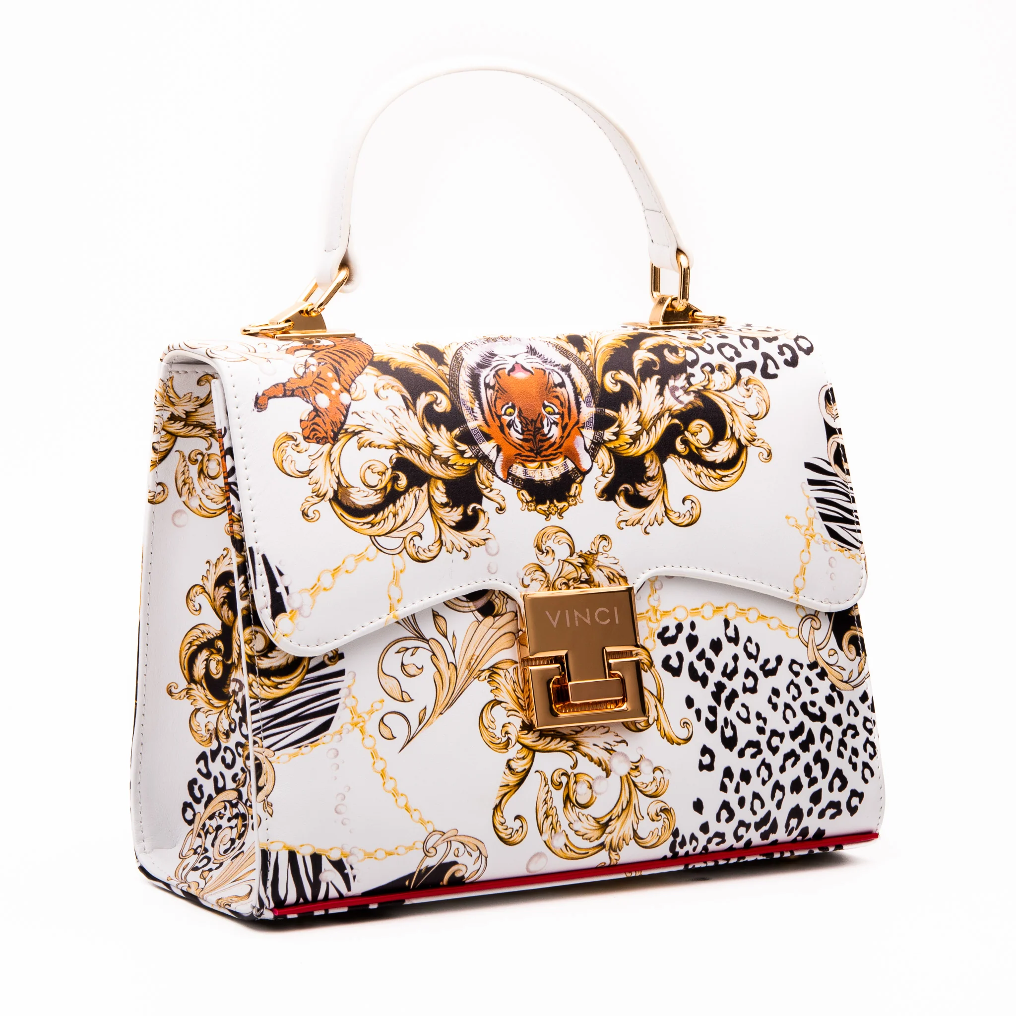 The Perugia White Leather Handbag - Image 3