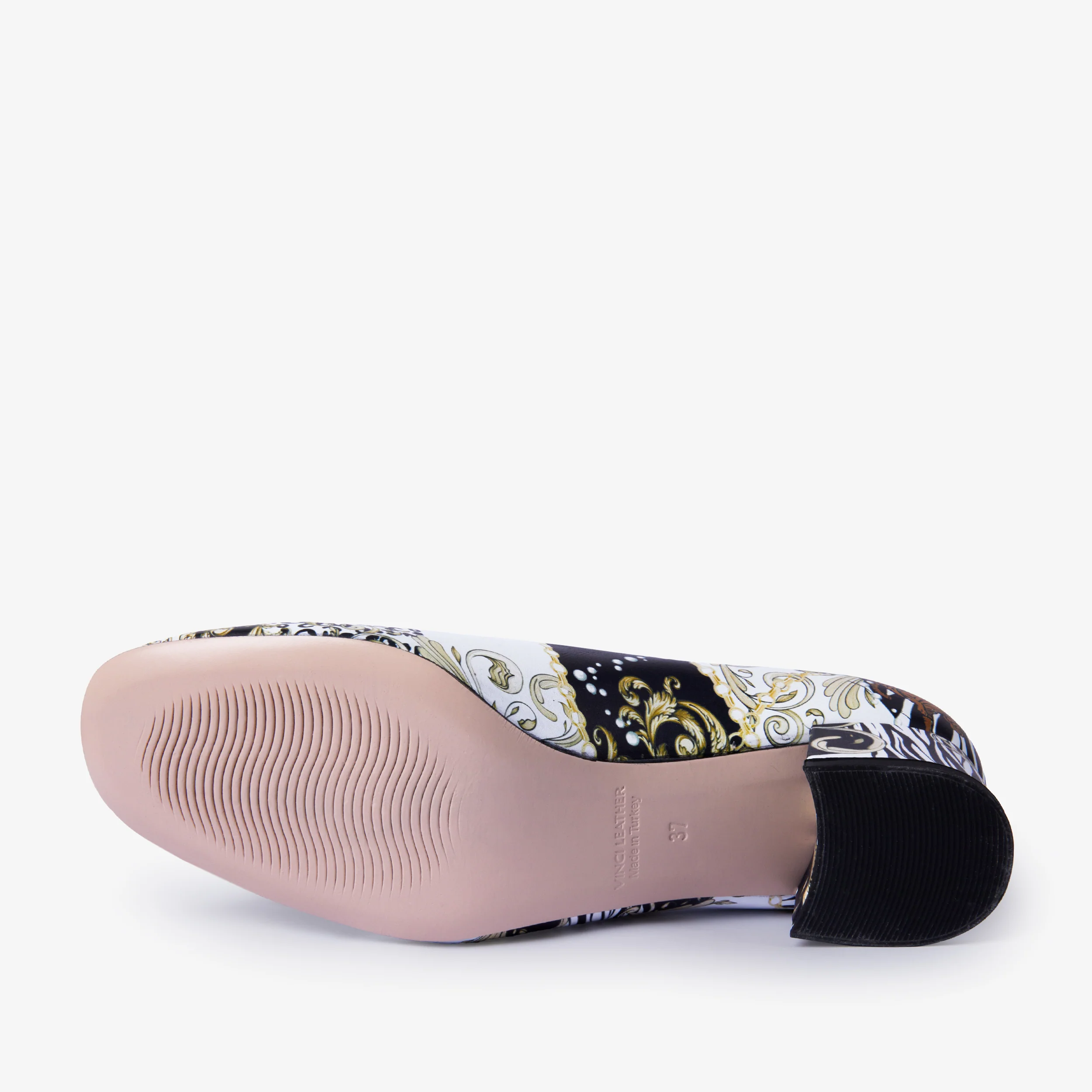 The Perugia White Leather Lower Heel Pump Women Shoe - Image 6