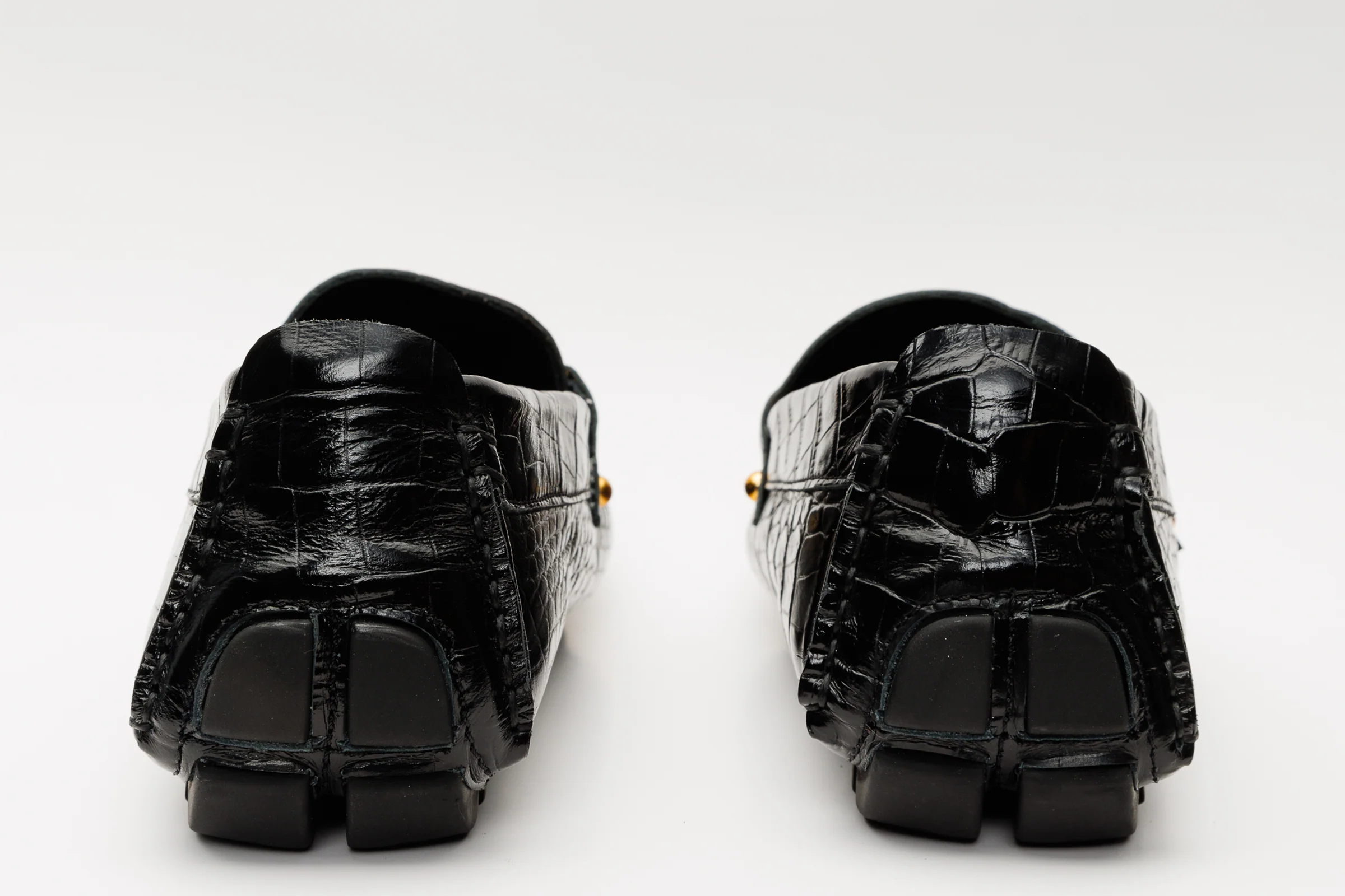 The Pisa Black Leather Bit Drive Loafer Men Shoe - Image 4