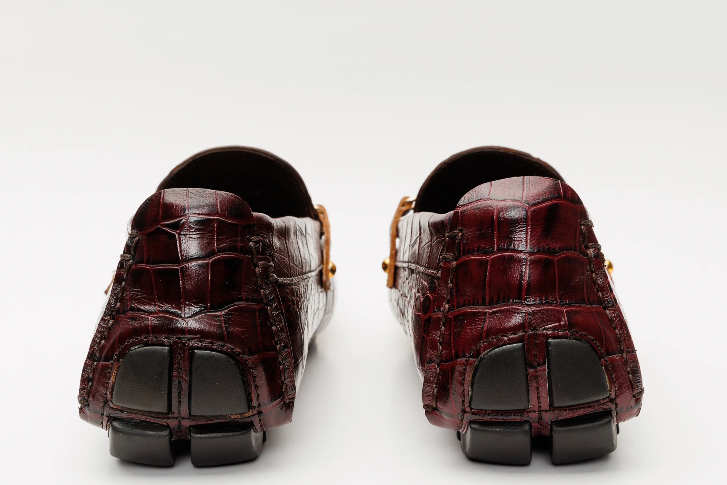 The Pisa Burgundy Leather Bit Drive Loafer Men Shoe - Image 3