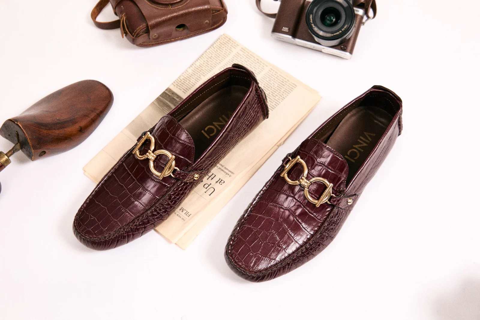 The Pisa Burgundy Leather Bit Drive Loafer Men Shoe - Image 5