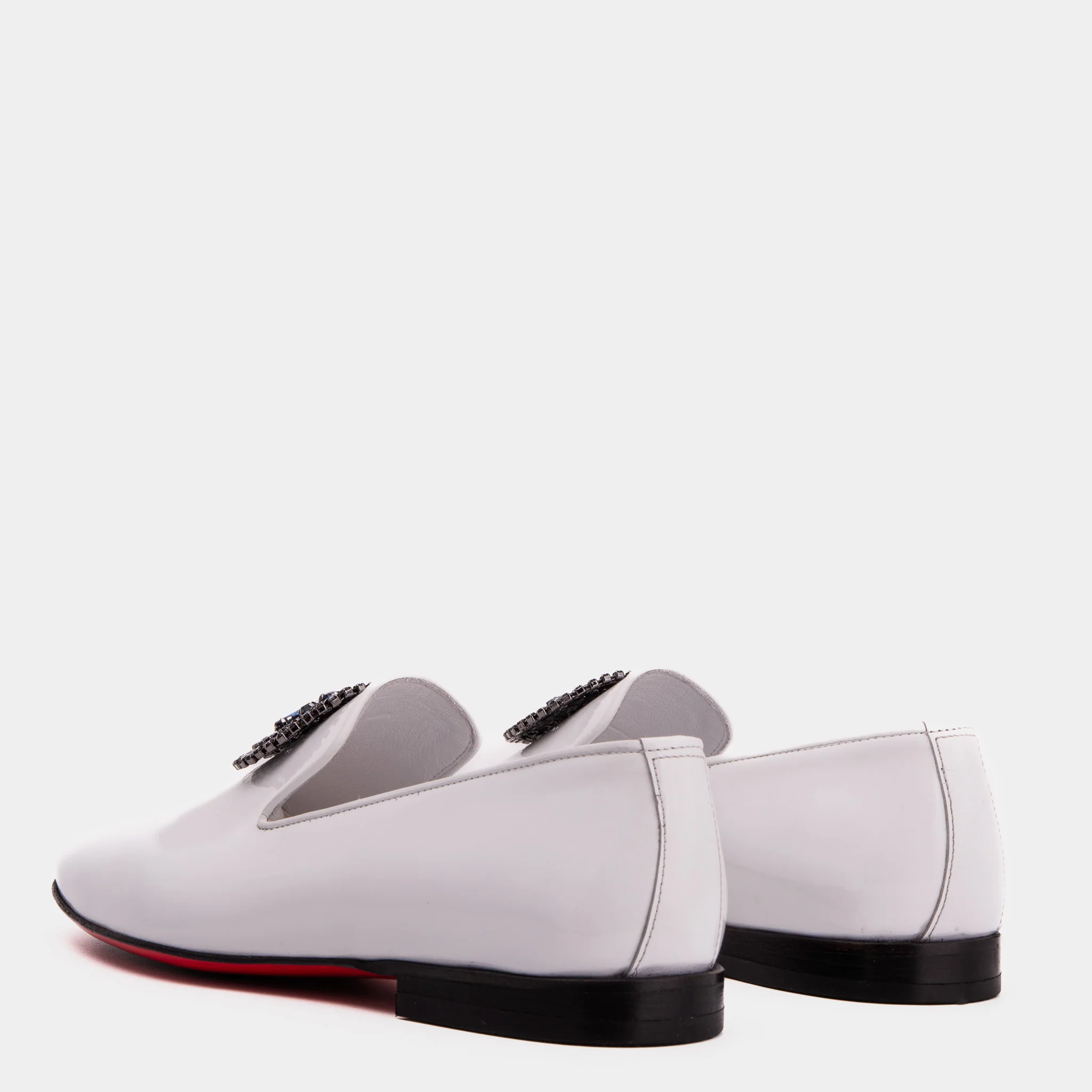 The Pombe White Patent Leather Dress Slip-on Loafer Men Shoe - Image 4