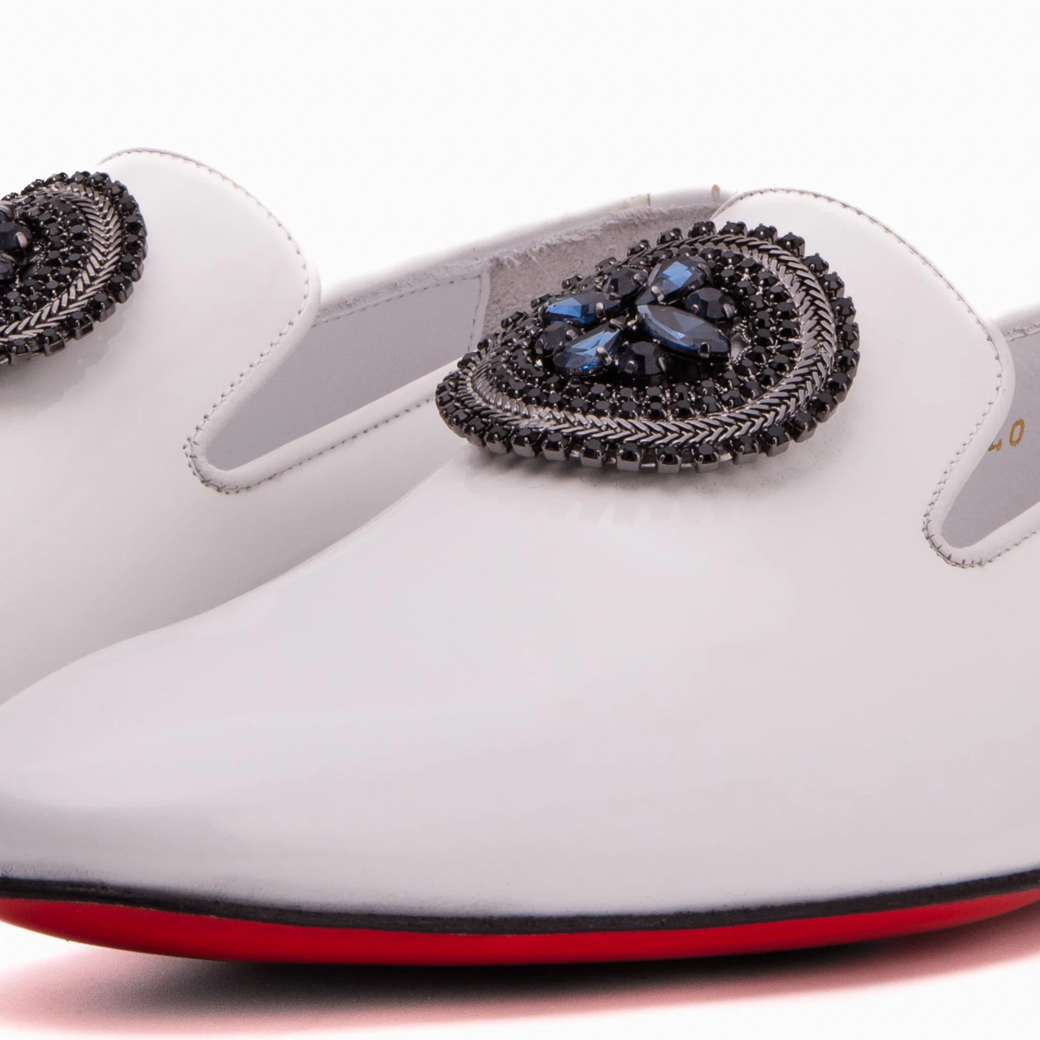 The Pombe White Patent Leather Dress Slip-on Loafer Men Shoe - Image 7