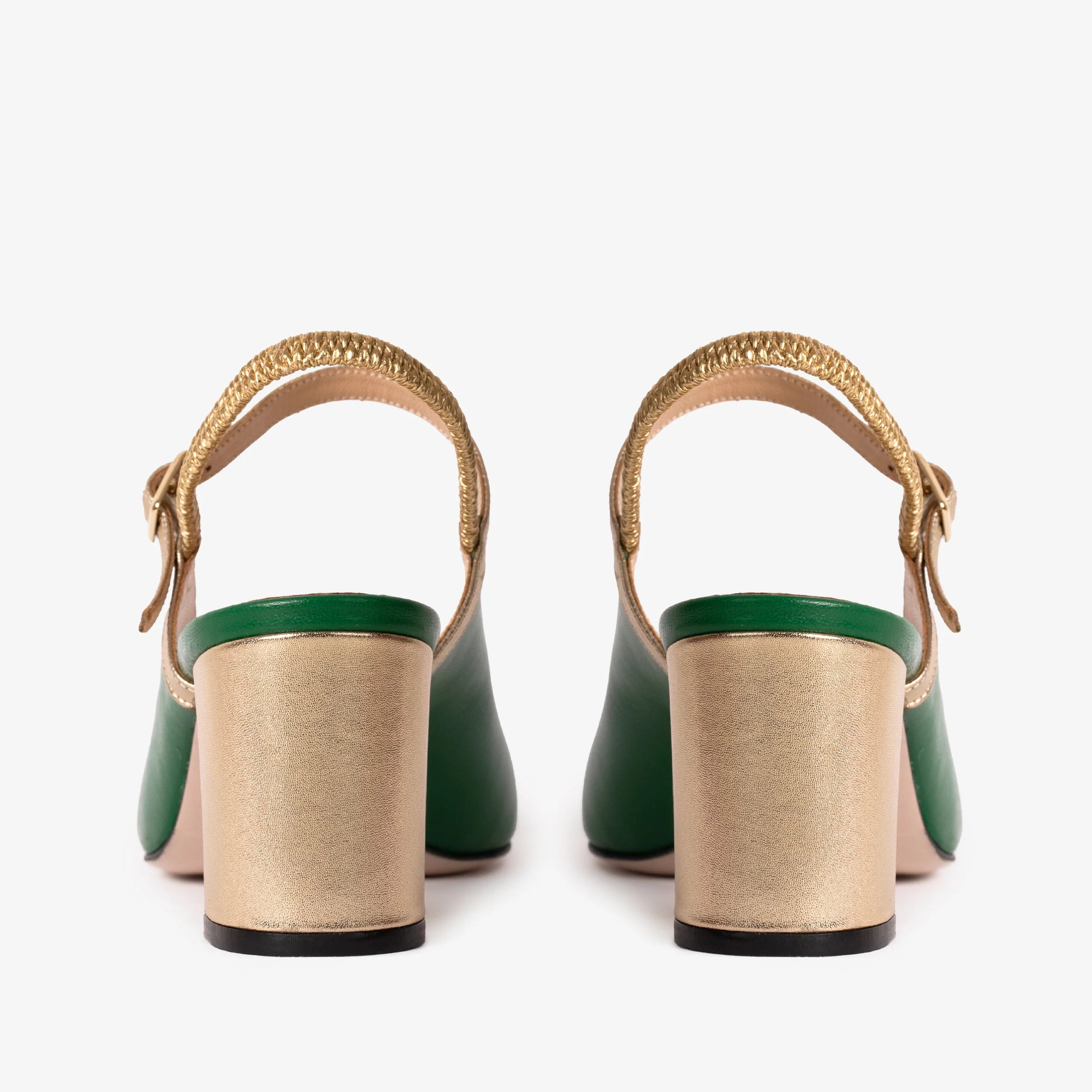The Pompei Green Leather Women Slingback Sandal - Image 6