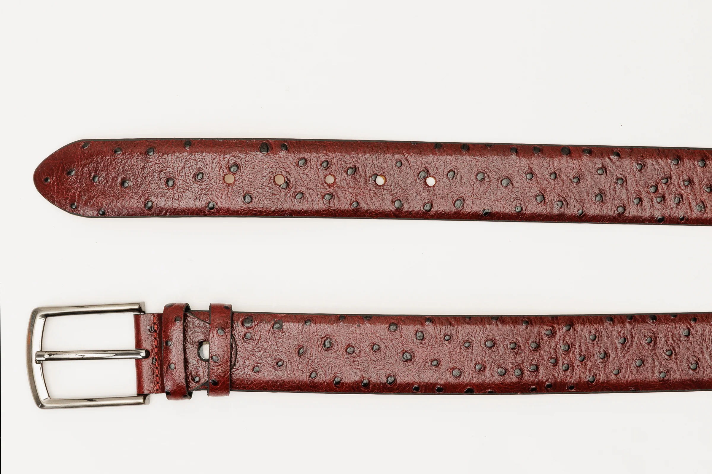 The Porto Alegre Burgundy Leather Belt - Image 7
