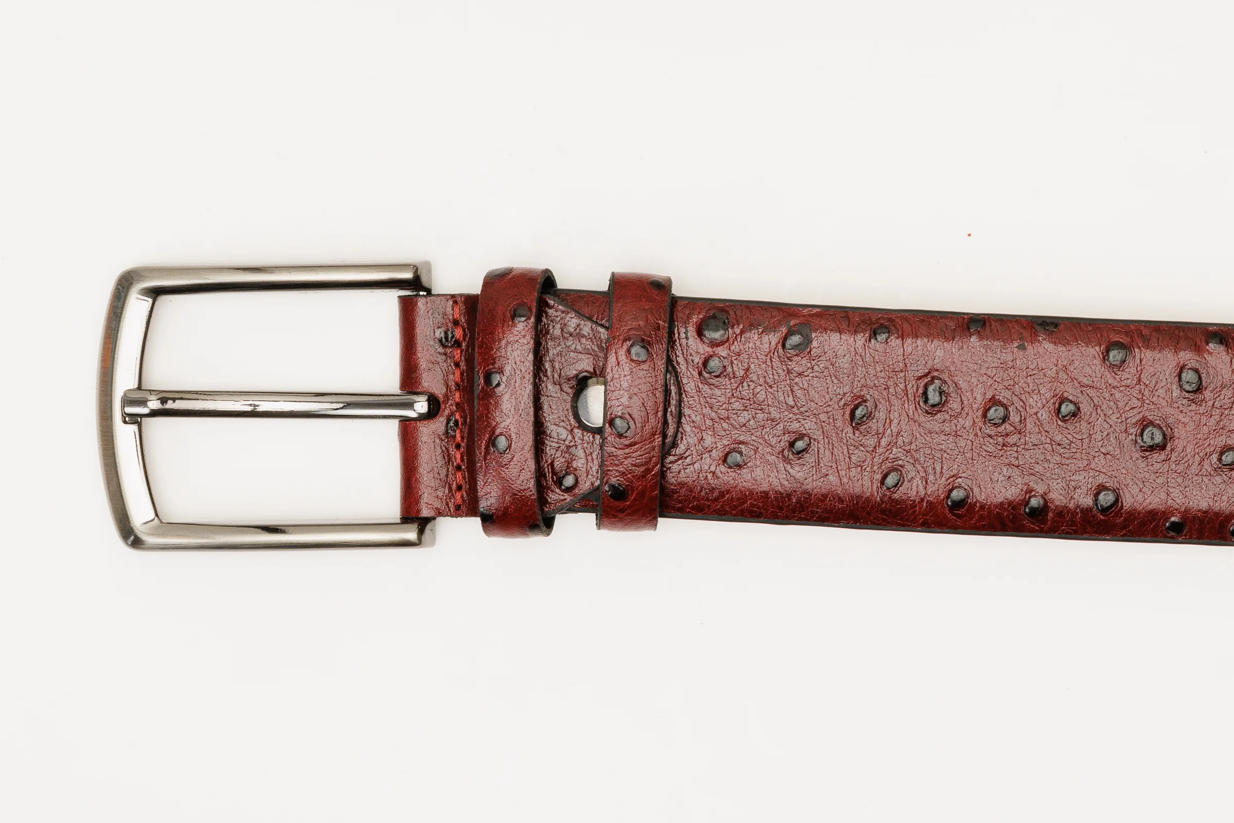 The Porto Alegre Burgundy Leather Belt - Image 8