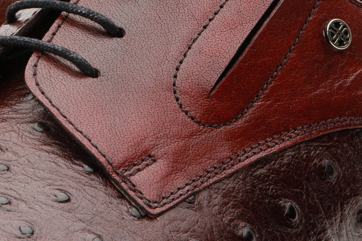 The Porto Alegre Burgundy Leather Derby Men Shoe - Image 5