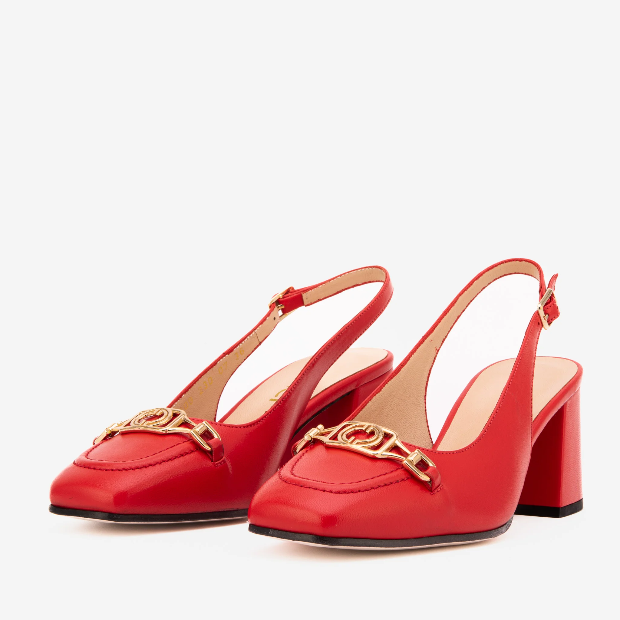 The Potomac Red Leather Slingback Women Sandal - Image 6