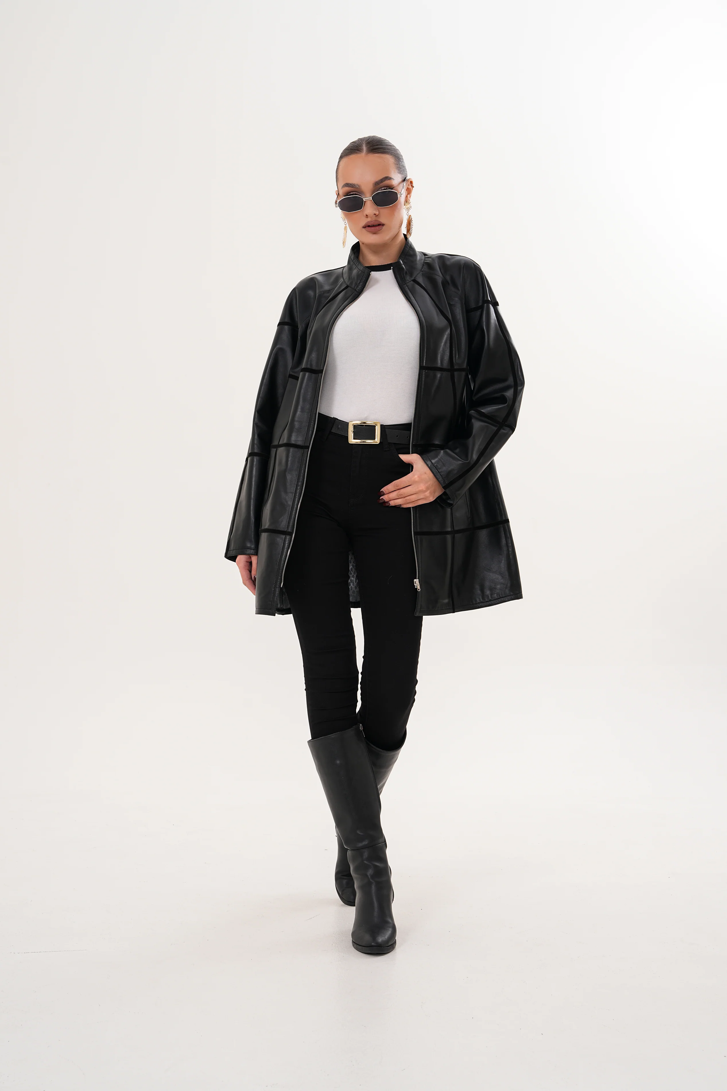 The Prado Reversible Black Leather Women Leather Jacket - Image 11