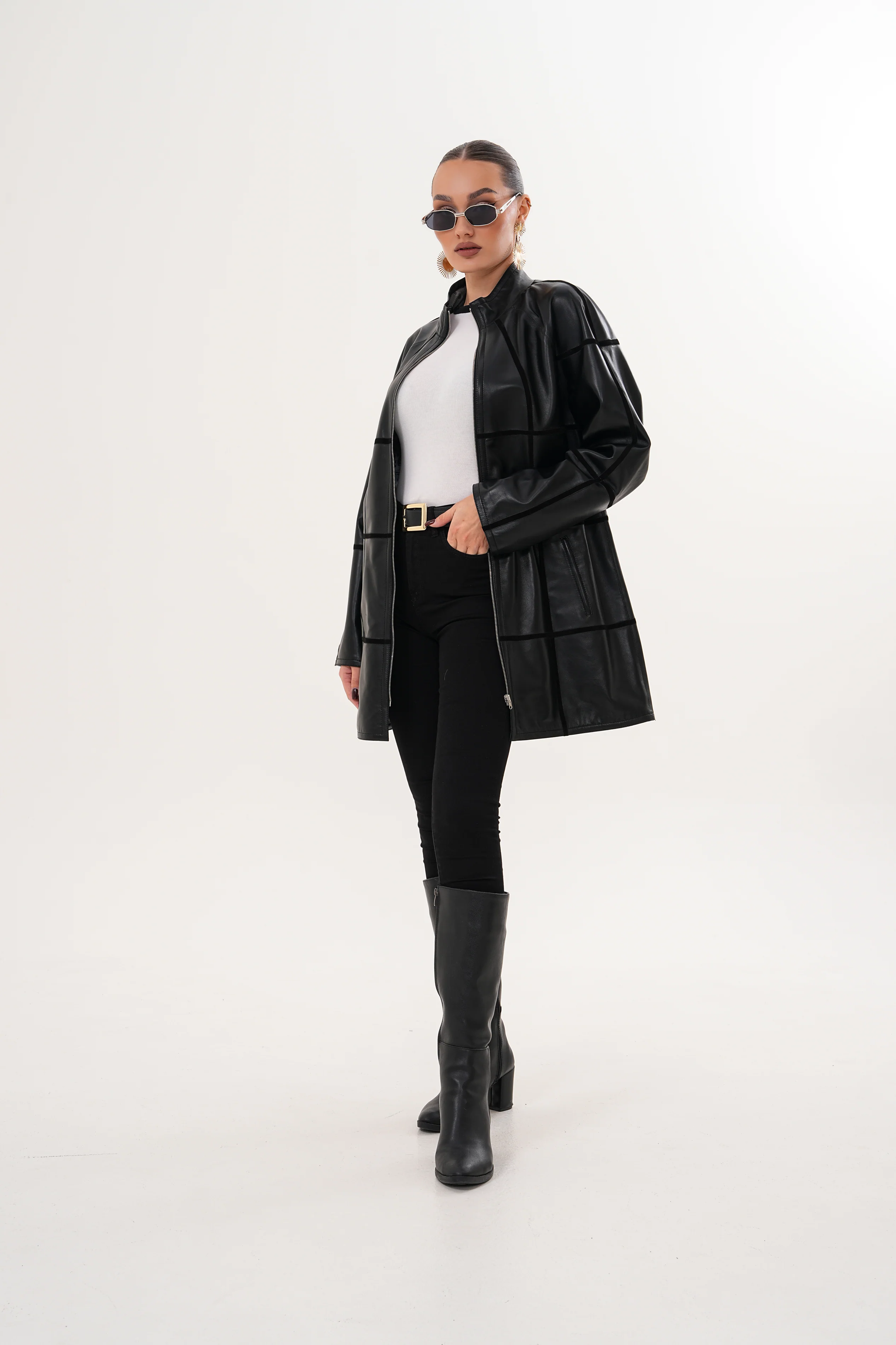The Prado Reversible Black Leather Women Leather Jacket - Image 12