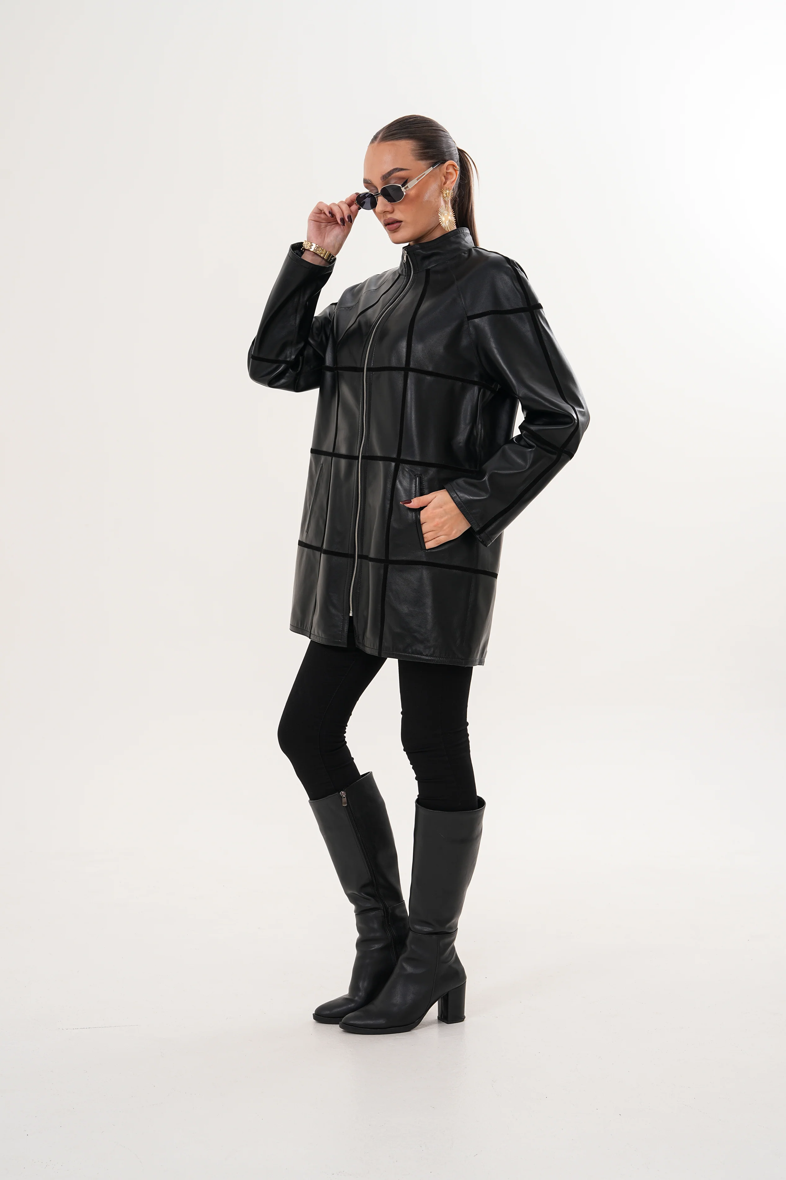The Prado Reversible Black Leather Women Leather Jacket - Image 15