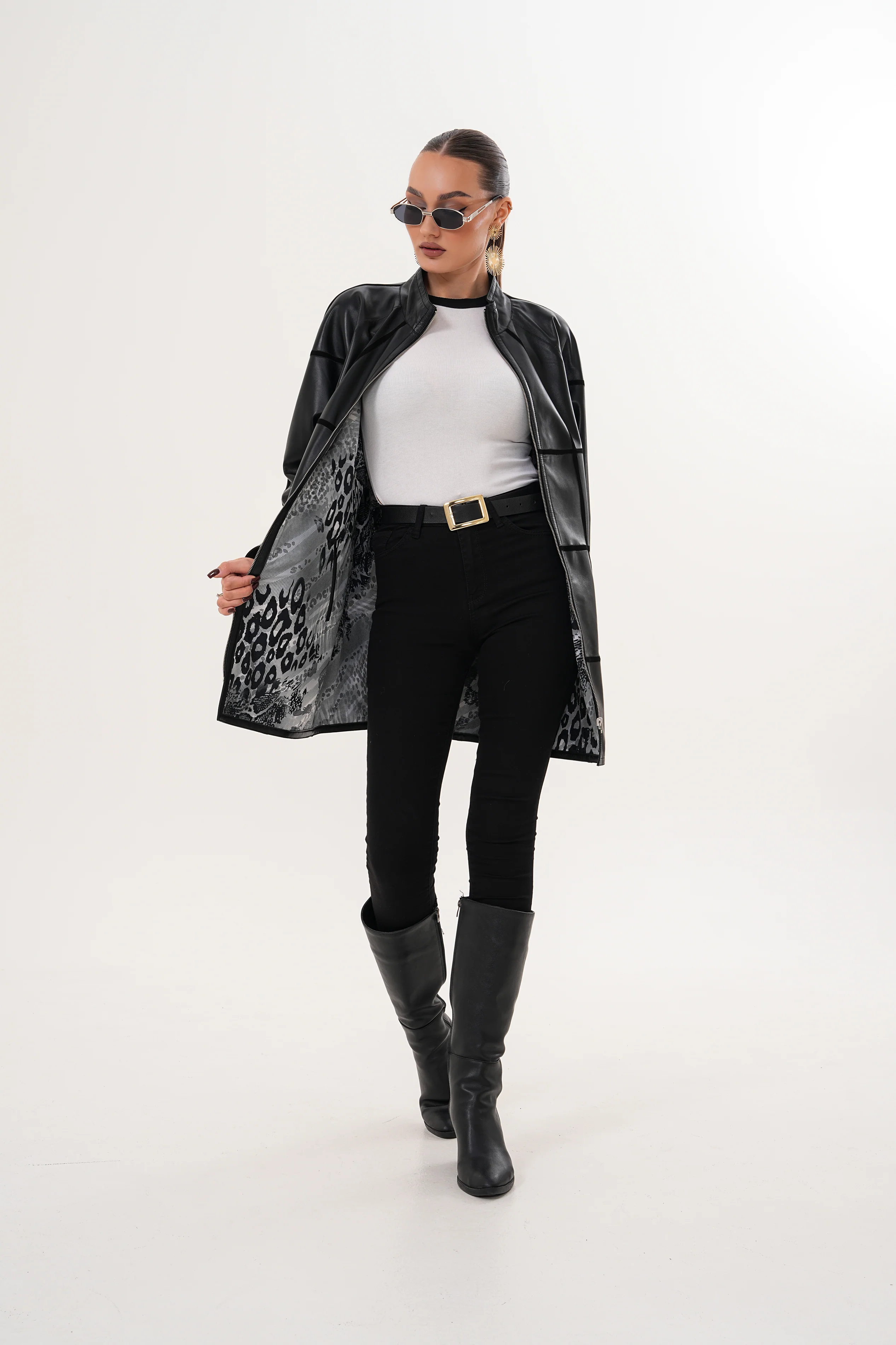 The Prado Reversible Black Leather Women Leather Jacket - Image 9