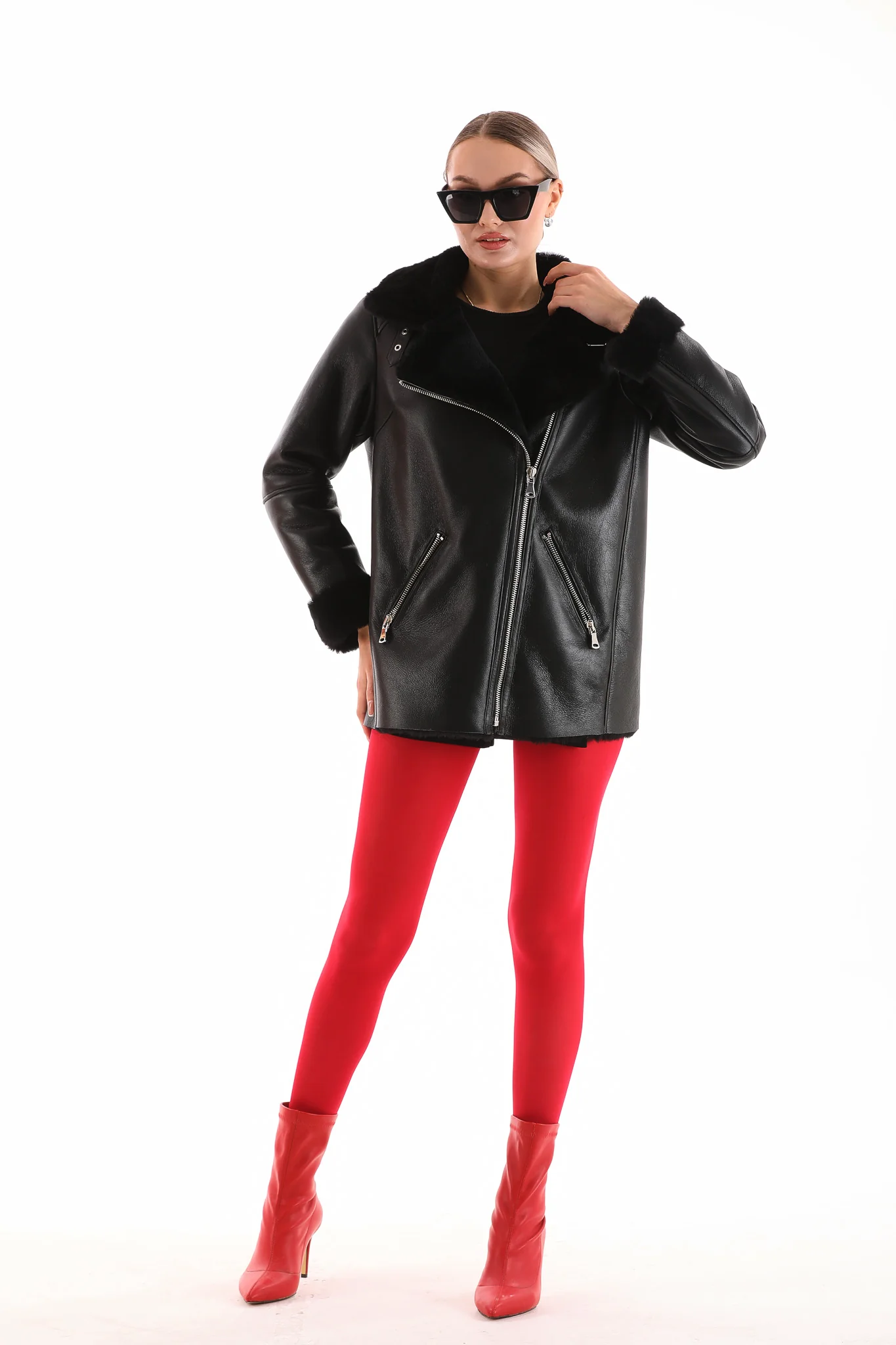 The Prague Black Leather Women Jacket - Image 10