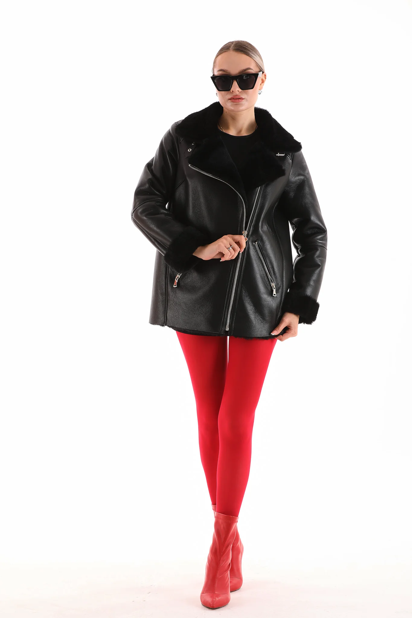 The Prague Black Leather Women Jacket - Image 11