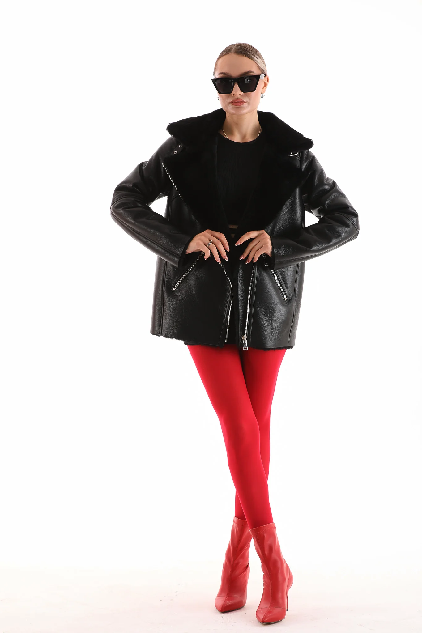 The Prague Black Leather Women Jacket - Image 2