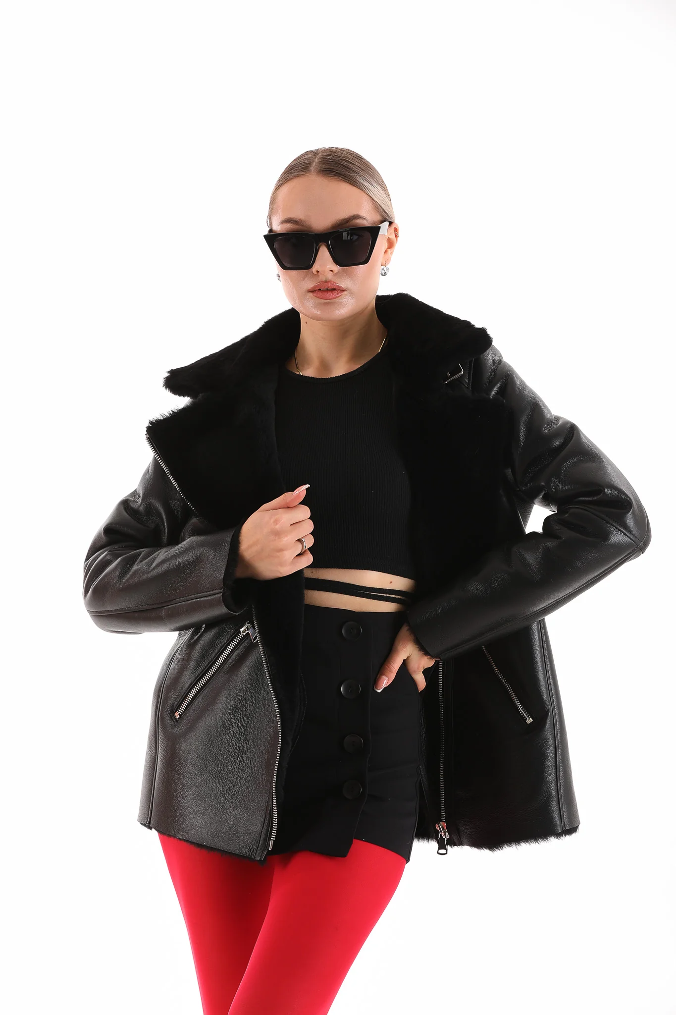 The Prague Black Leather Women Jacket - Image 6