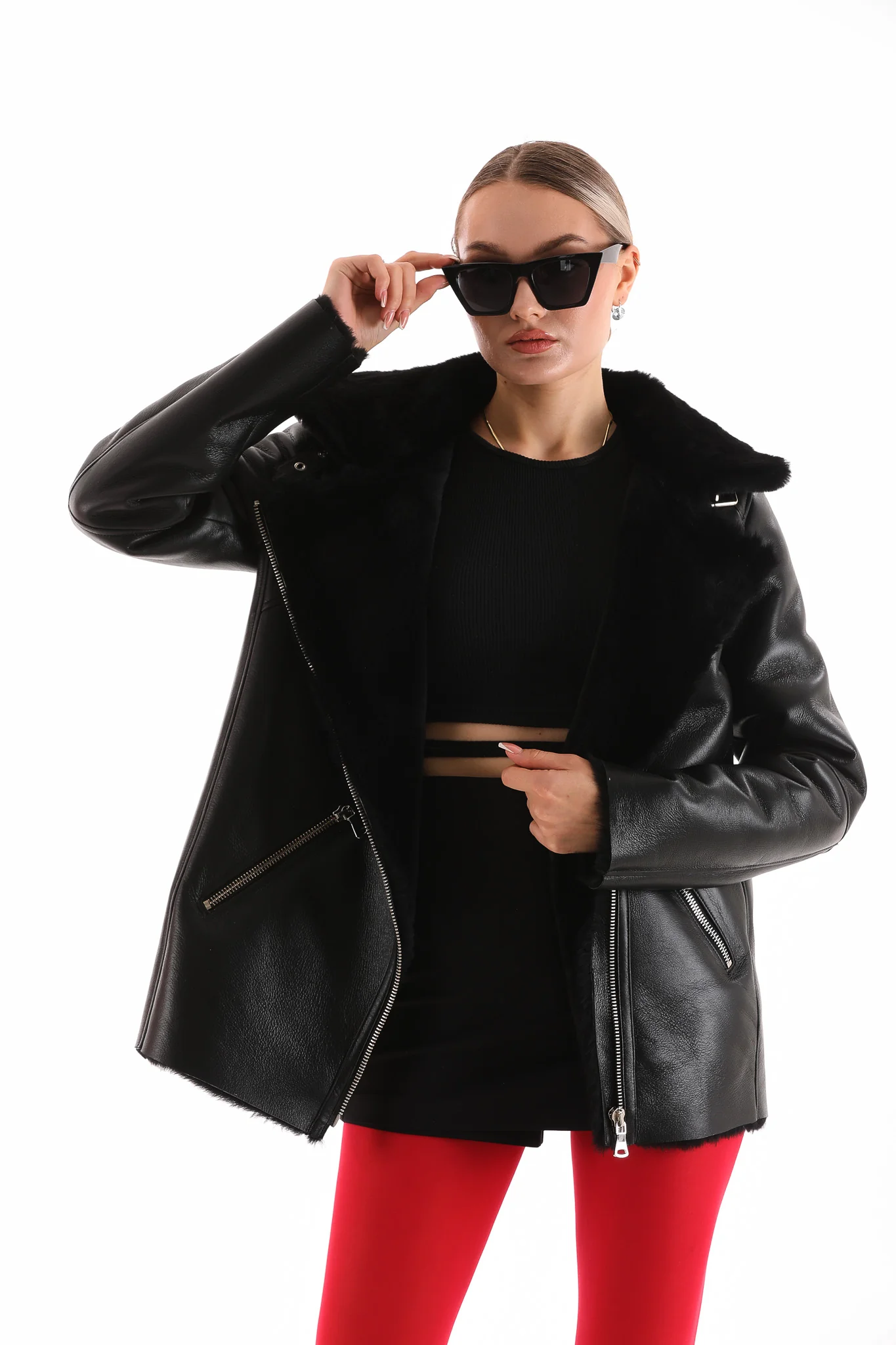 The Prague Black Leather Women Jacket - Image 7