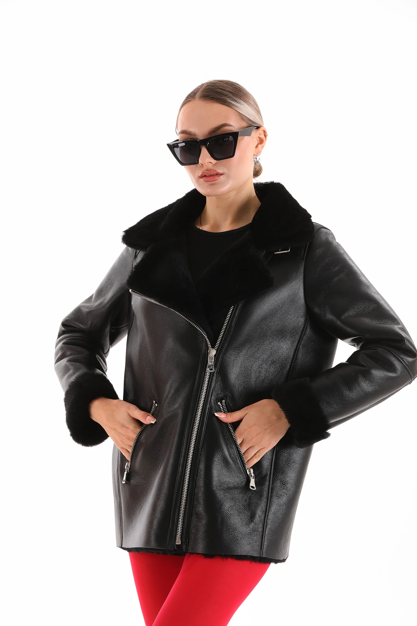 The Prague Black Leather Women Jacket - Image 9