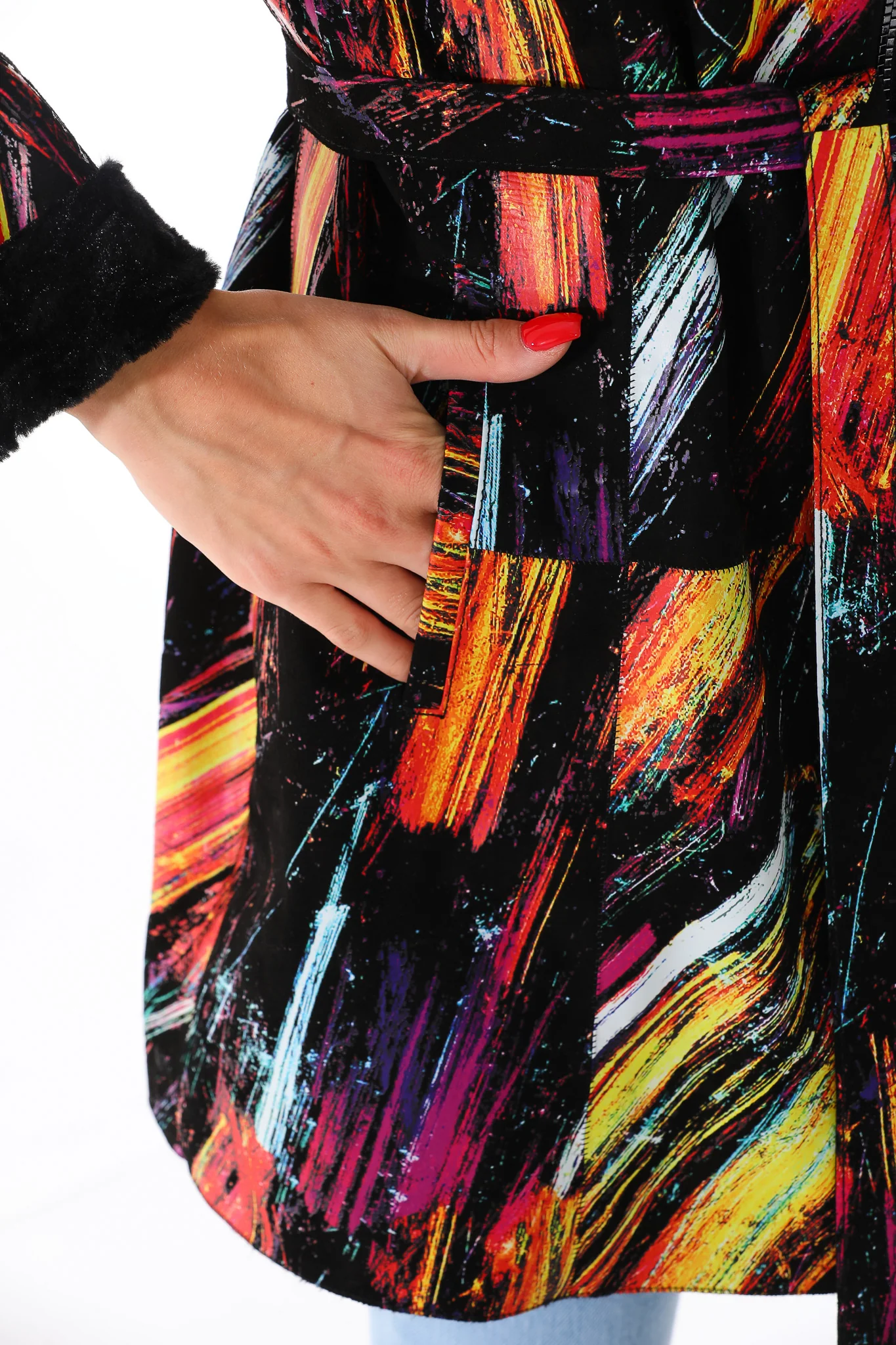 The Prisma Multicolor Leather Women Jacket - Image 2