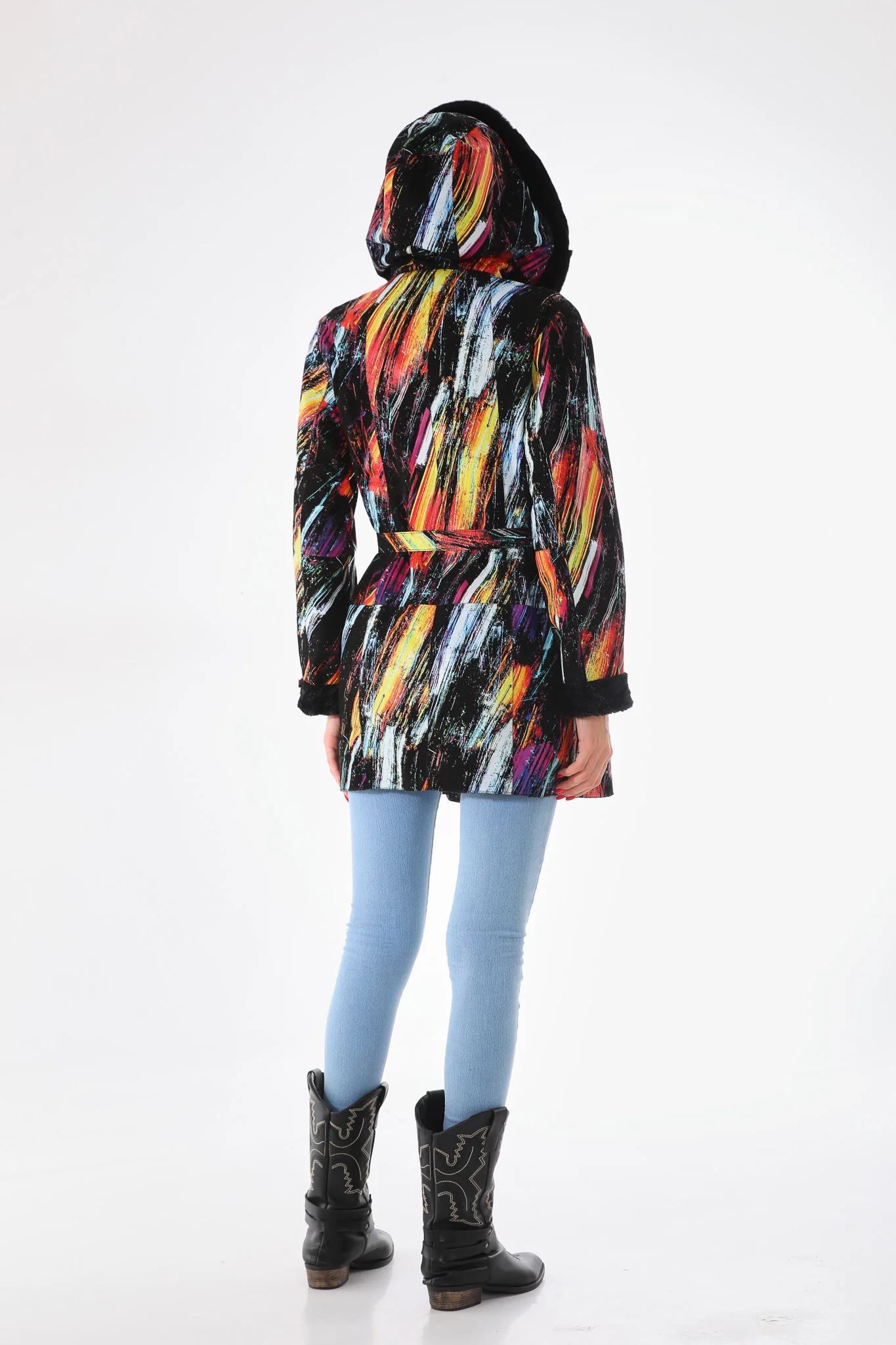 The Prisma Multicolor Leather Women Jacket - Image 3