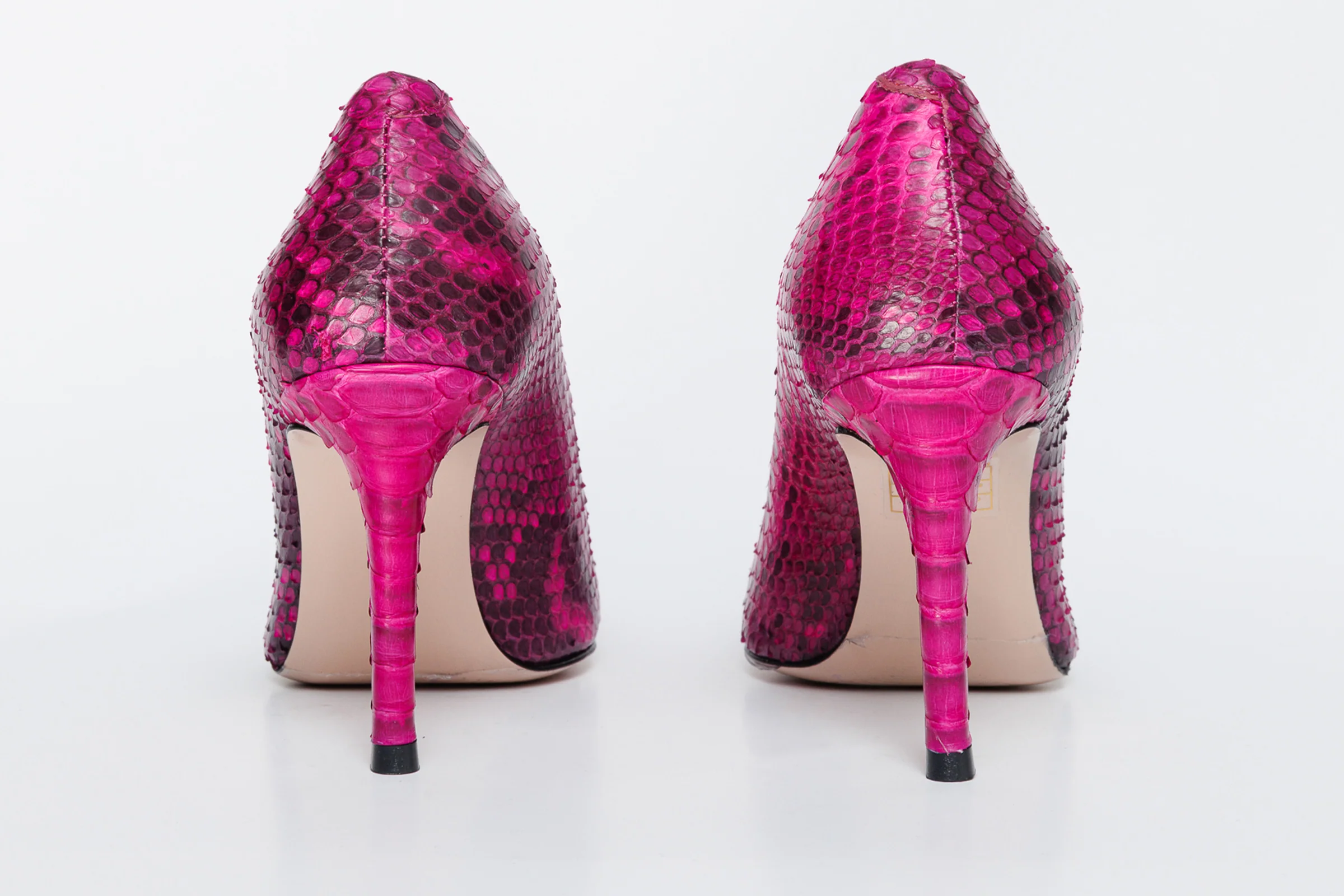 The Queen Fuchsia Pythn Leather Pump Women Shoe - Image 5