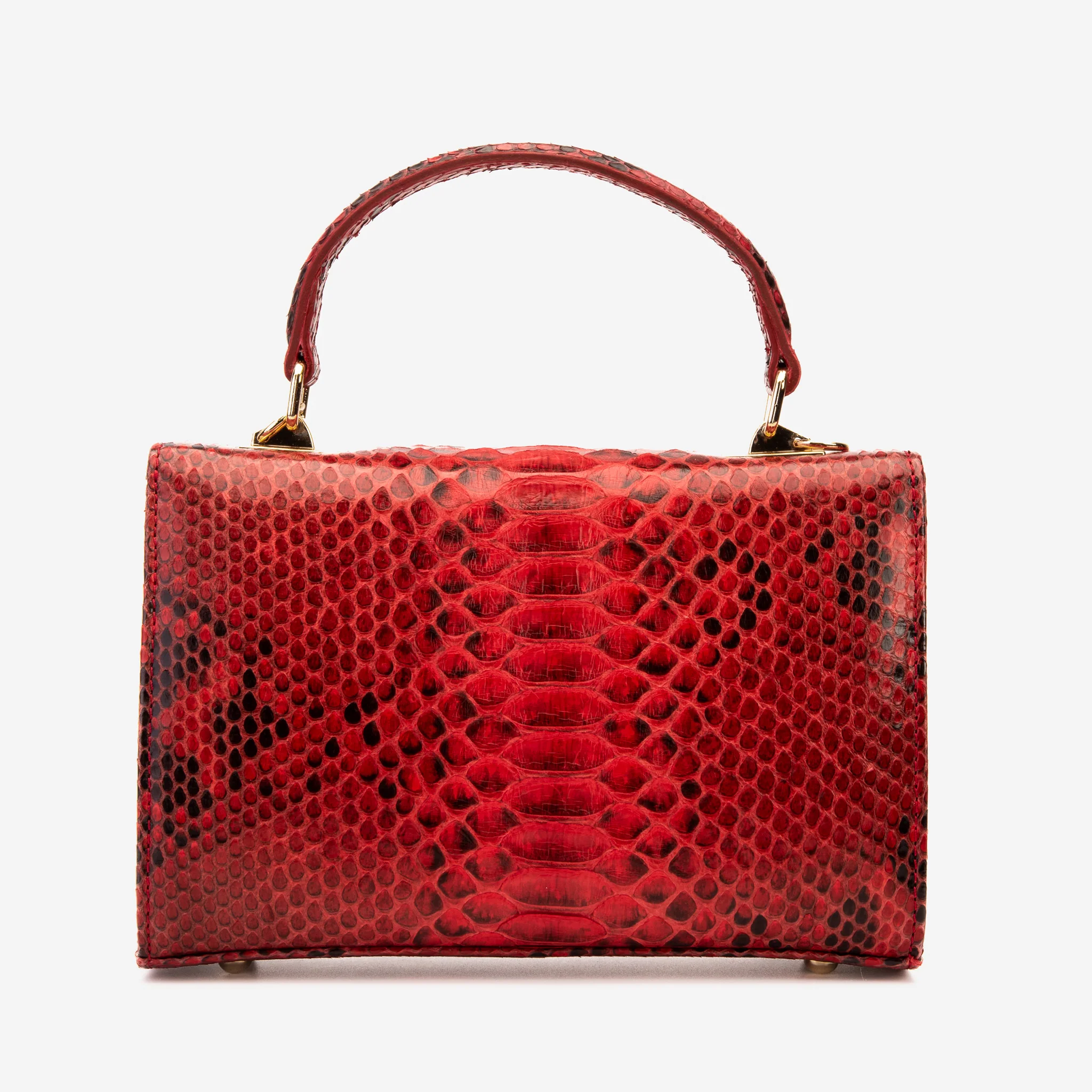 The Queen Red Pythn Leather Handbag - Image 5