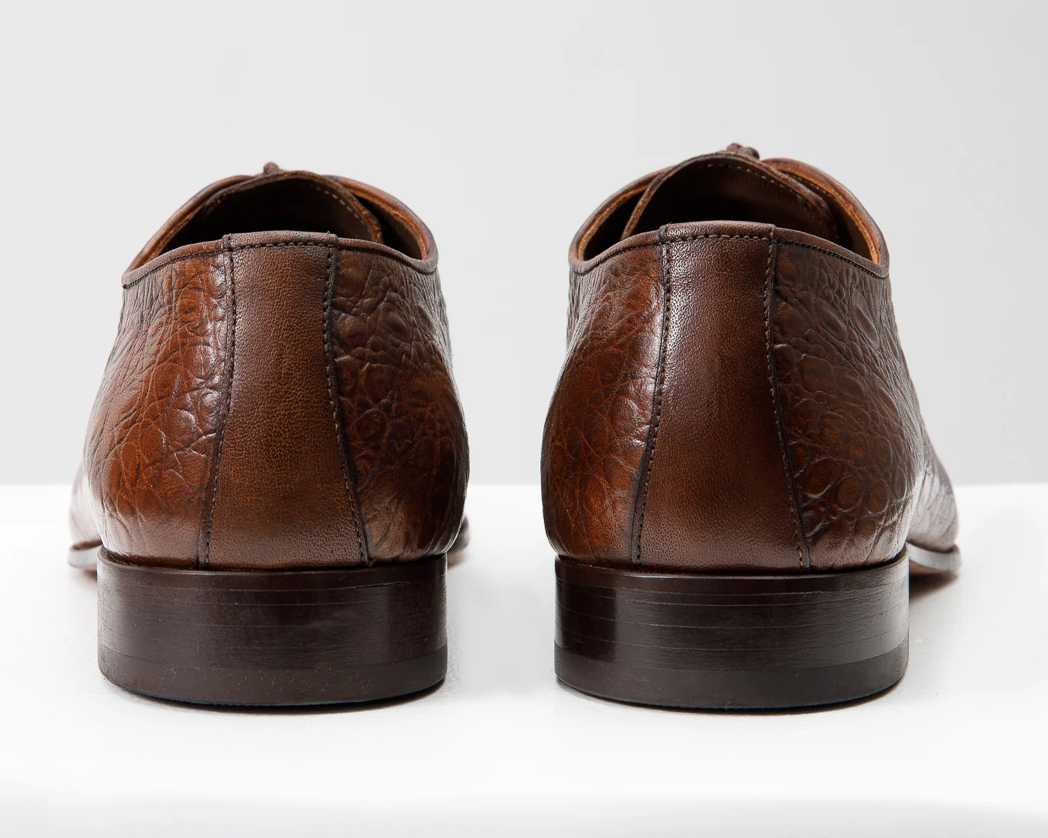 The Randor Brown Crocodile Leather Oxford Men Shoe - Image 6