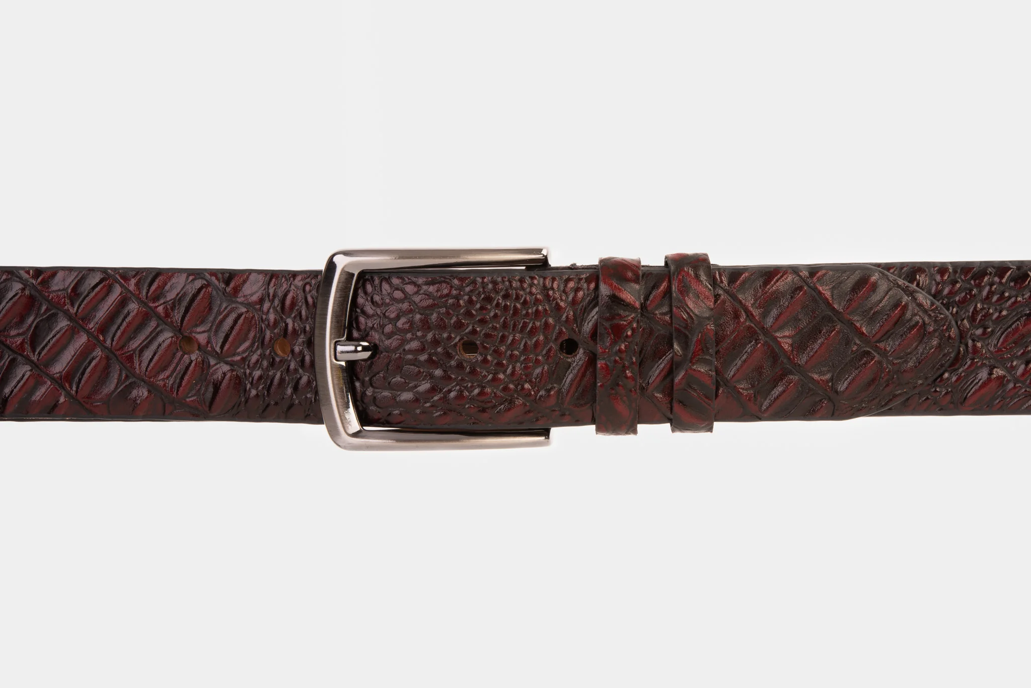 The Randor Burgundy Leather Belt - Image 2