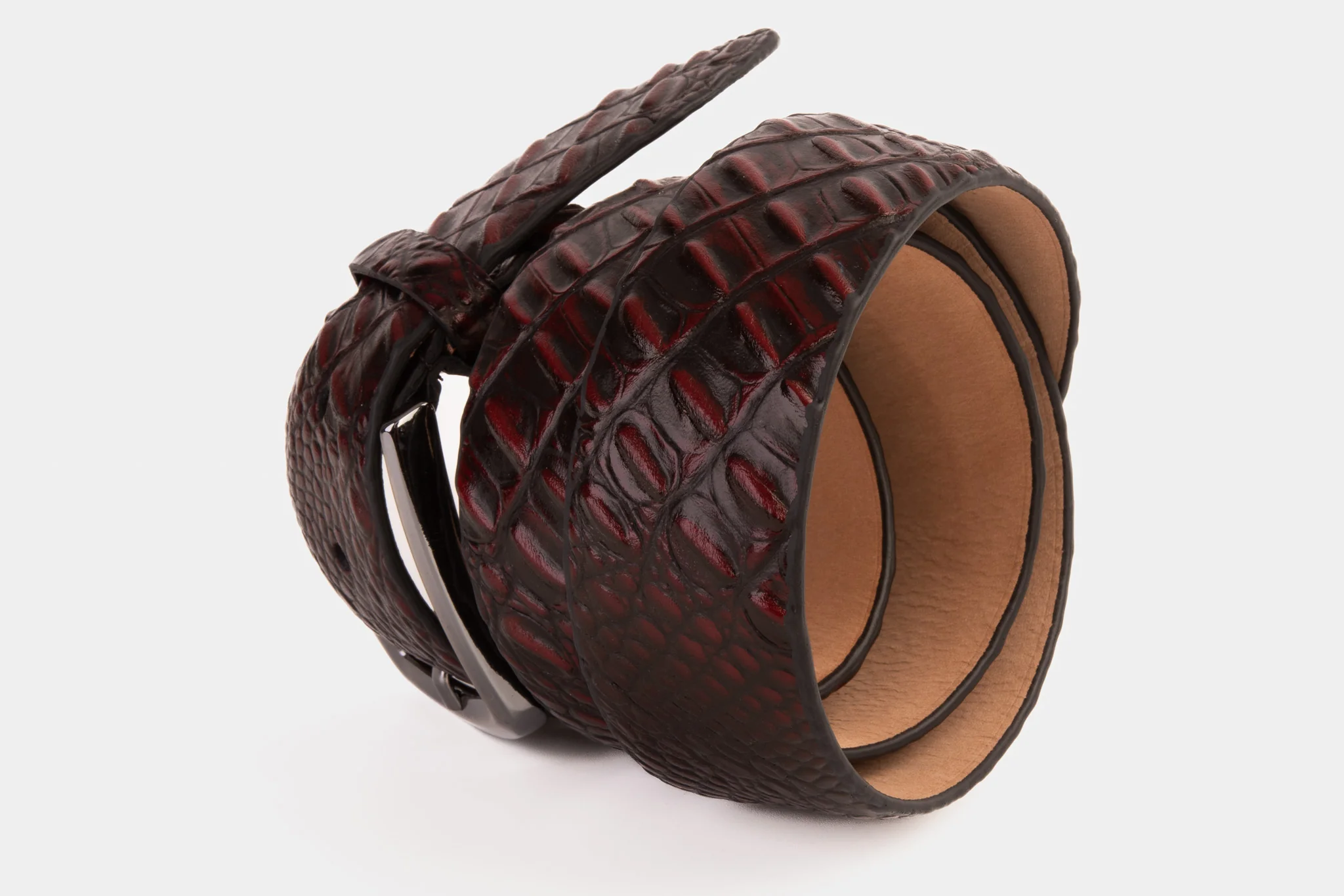 The Randor Burgundy Leather Belt - Image 3