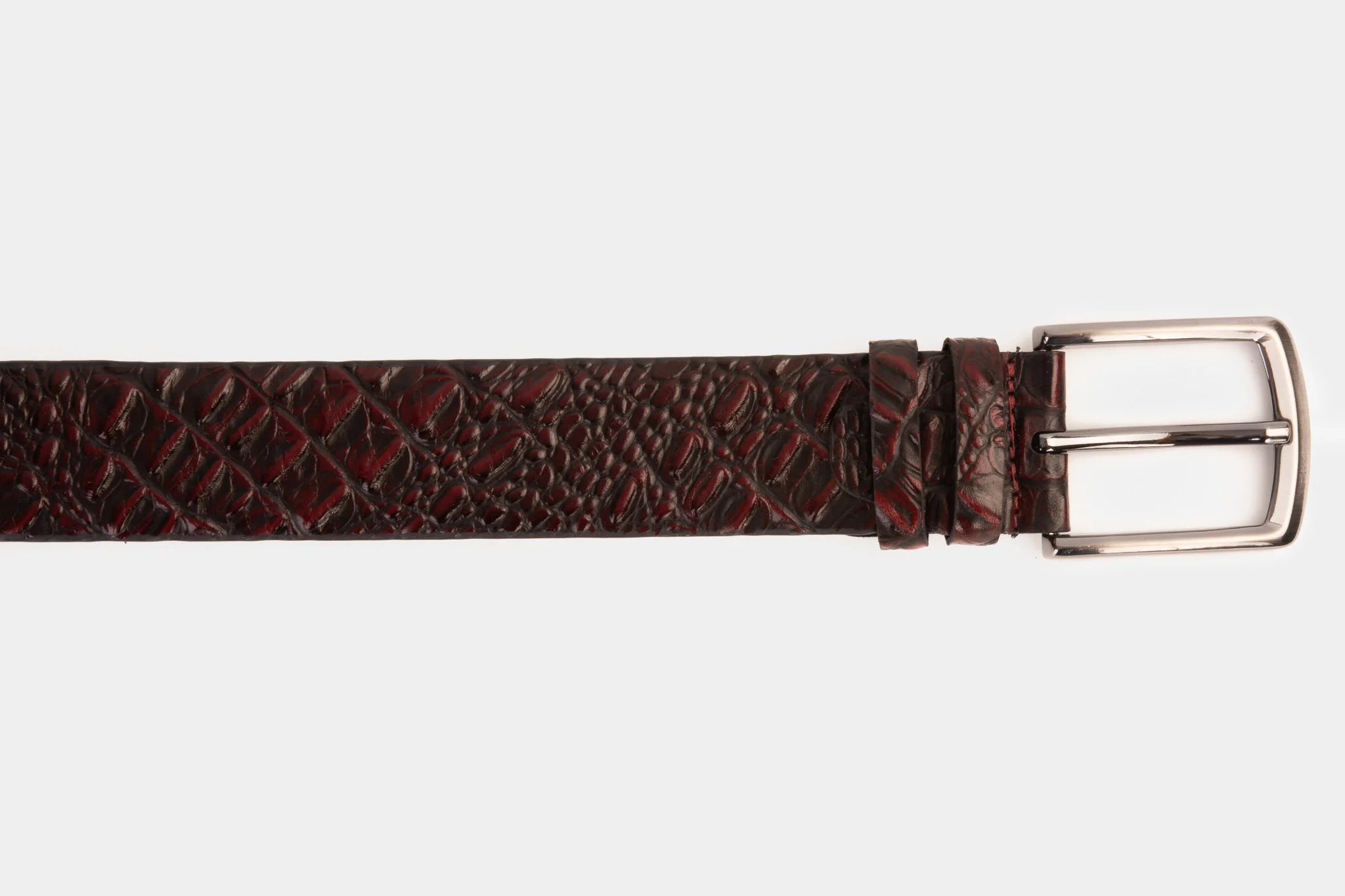 The Randor Burgundy Leather Belt - Image 4