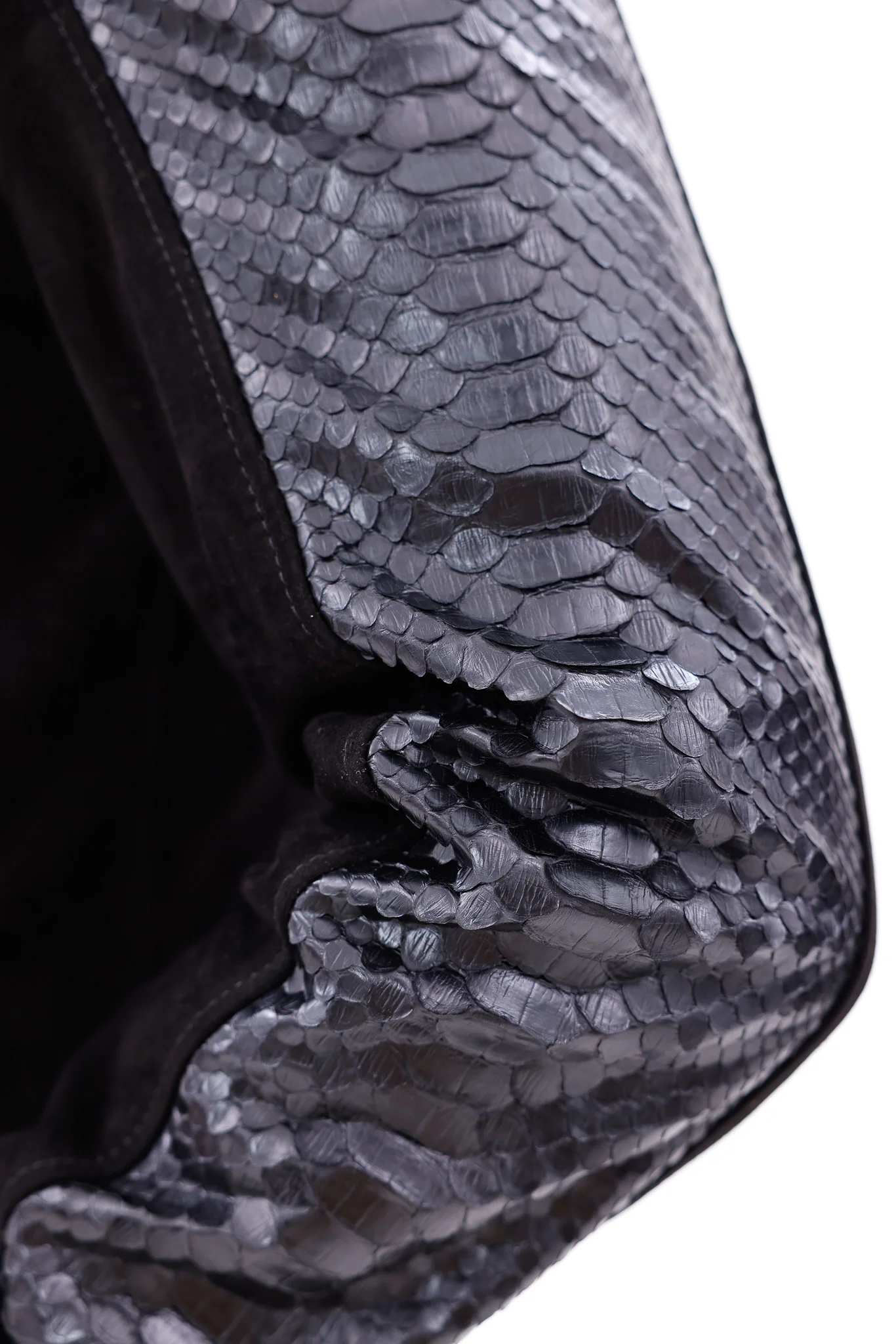 The Ravello Black Pythn Leather Men Jacket - Image 6