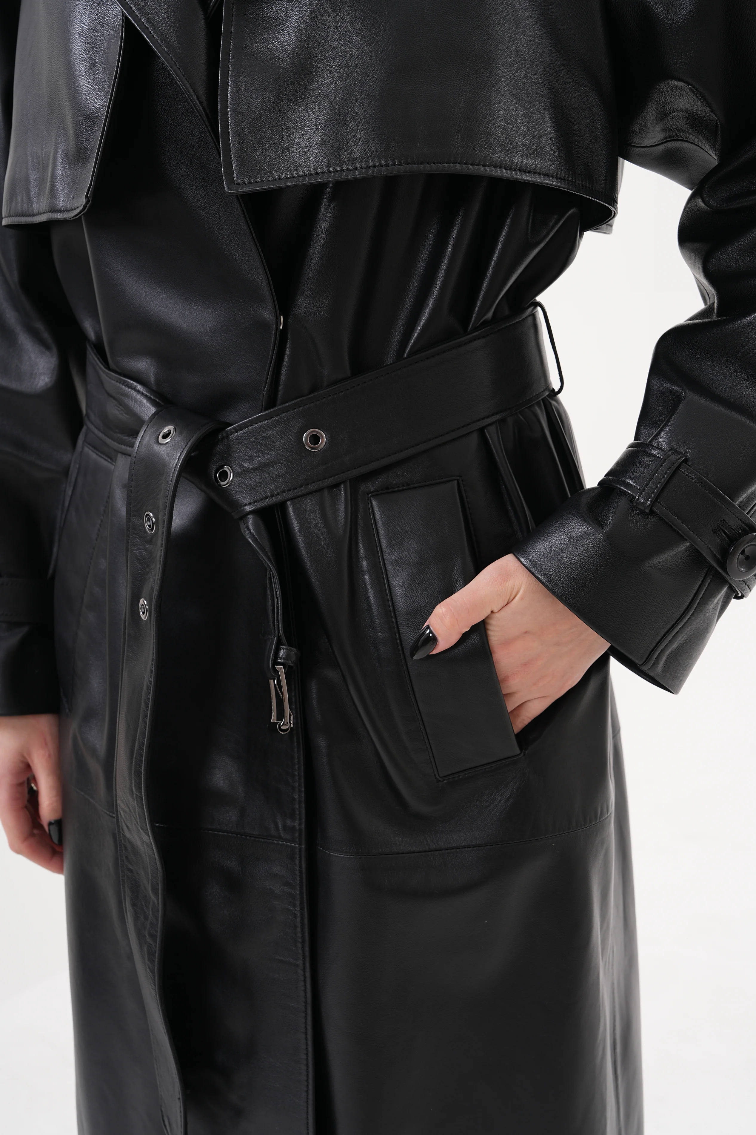 The Raven Black Leather Women Jacket - Image 11
