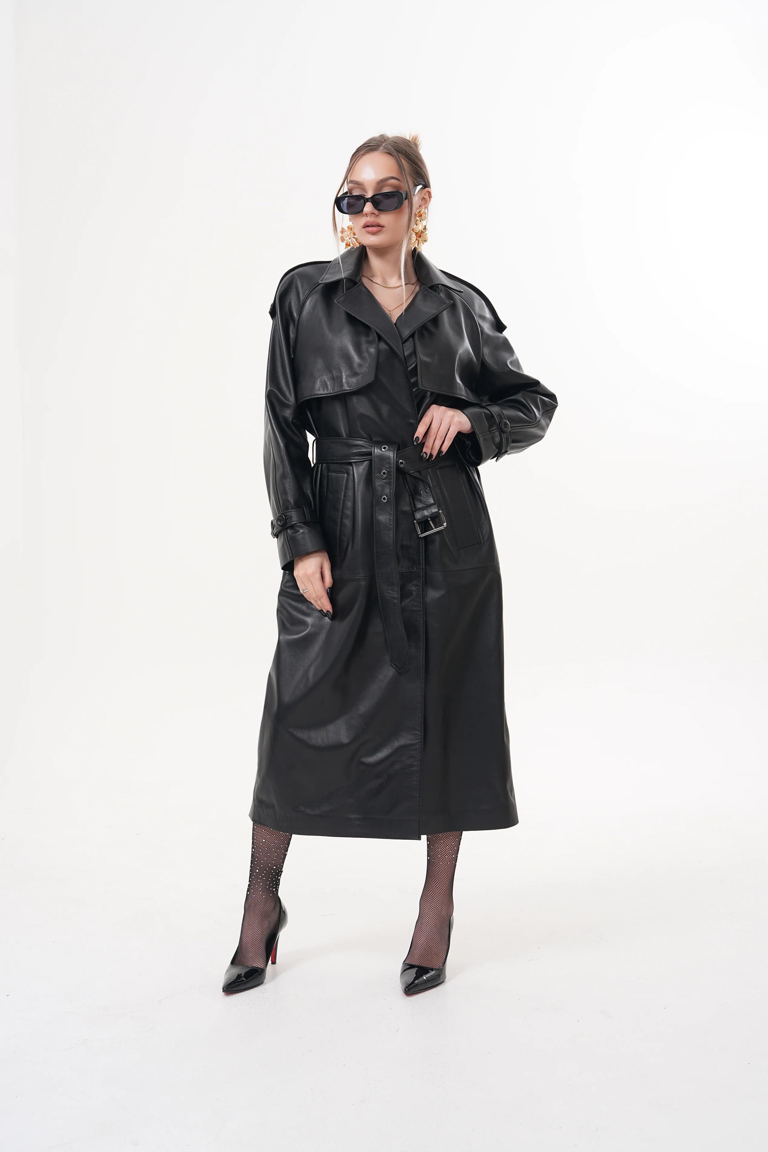 The Raven Black Leather Women Jacket - Image 17