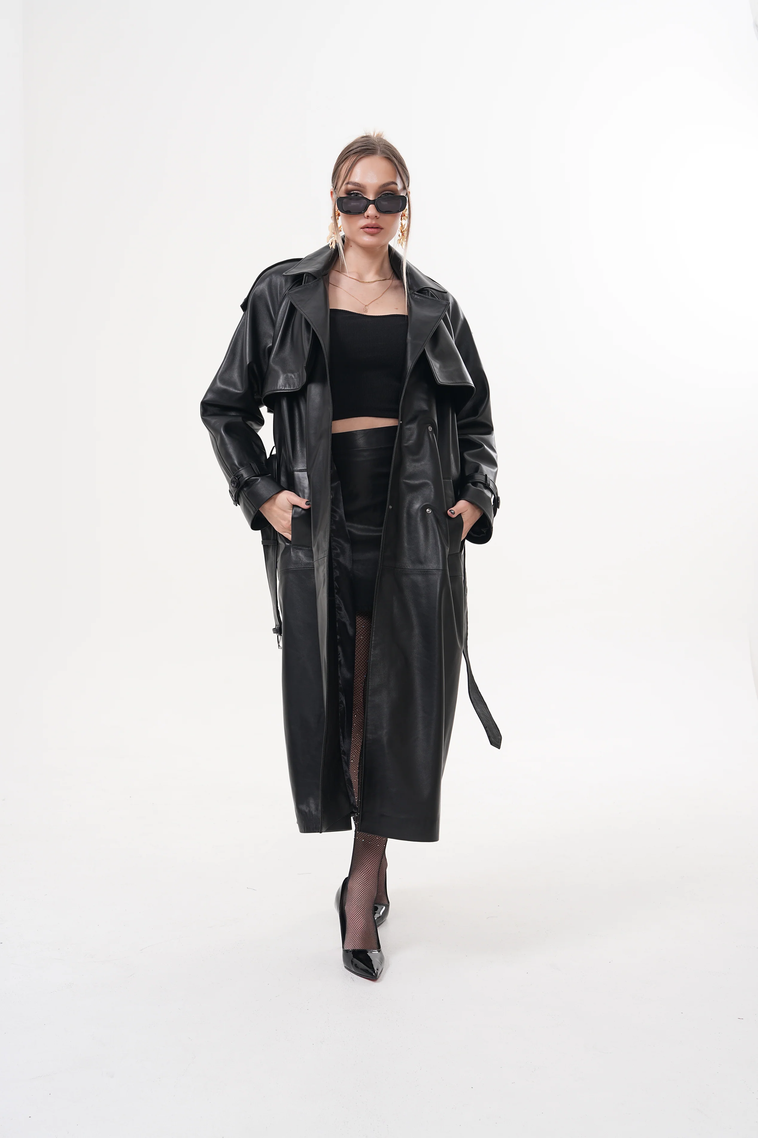The Raven Black Leather Women Jacket - Image 7