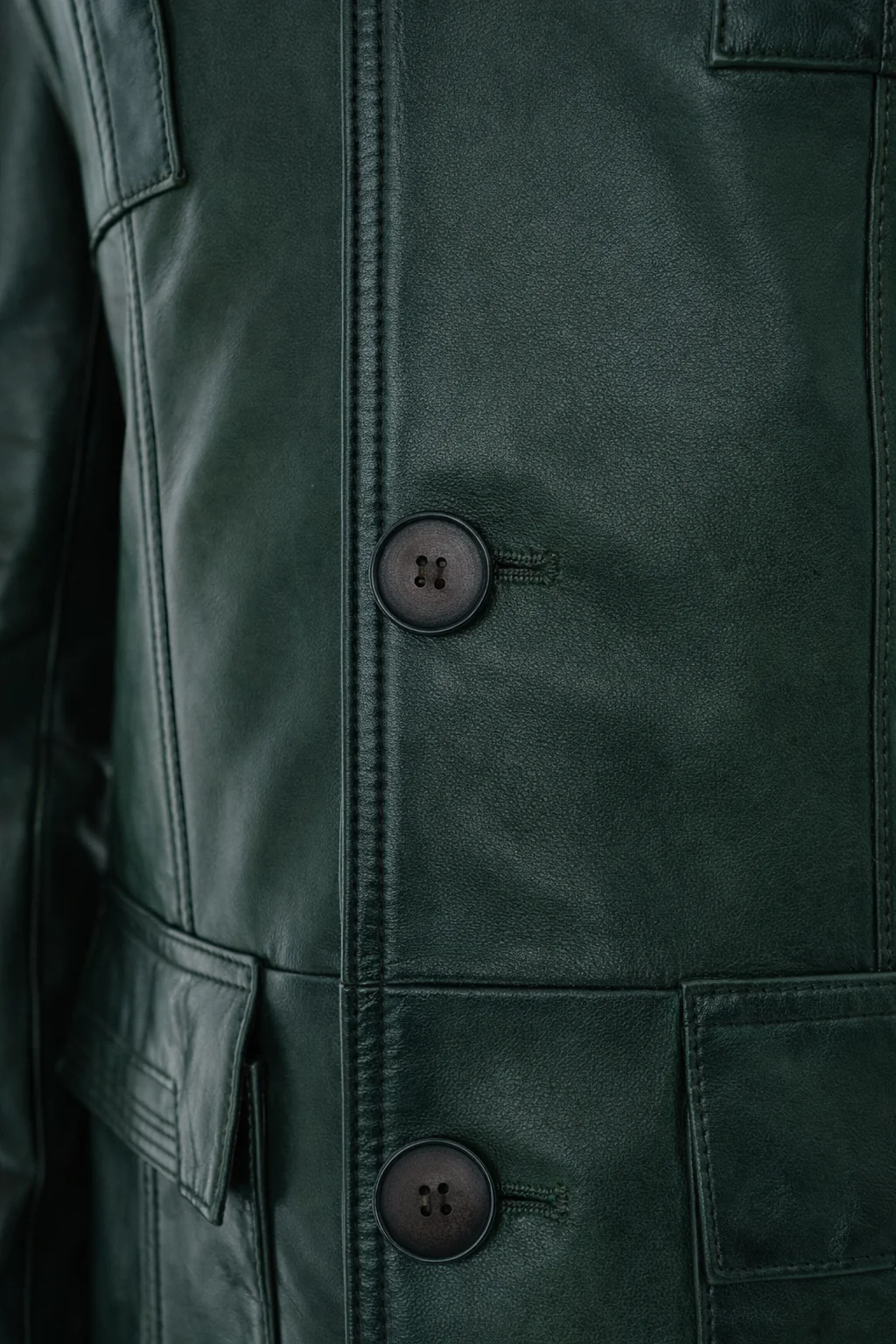 The Ravenna Green  Leather Men Jacket - Image 4