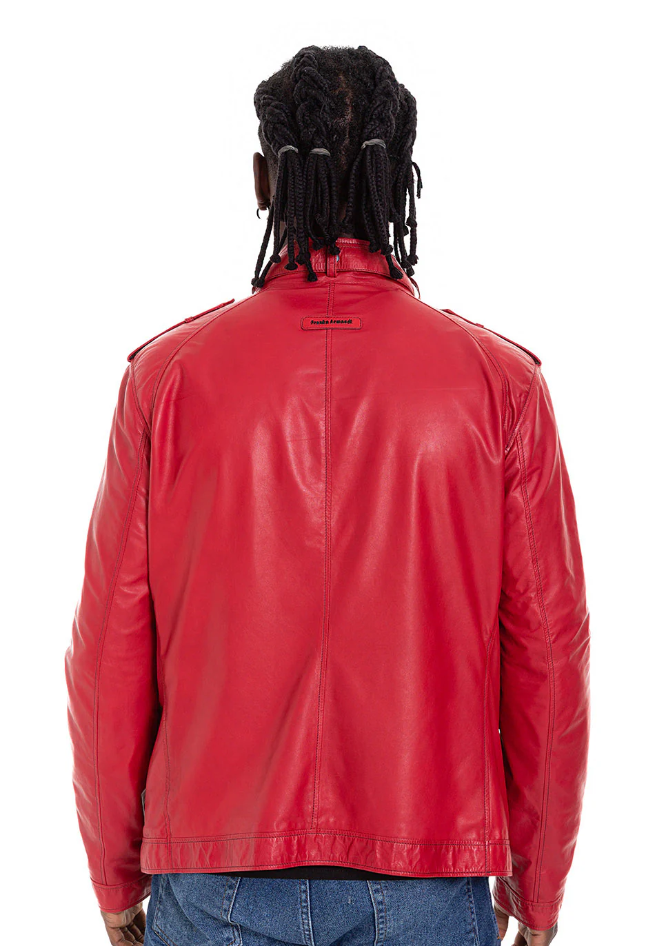 The Ravine Red Leather Men Jacket - Image 4