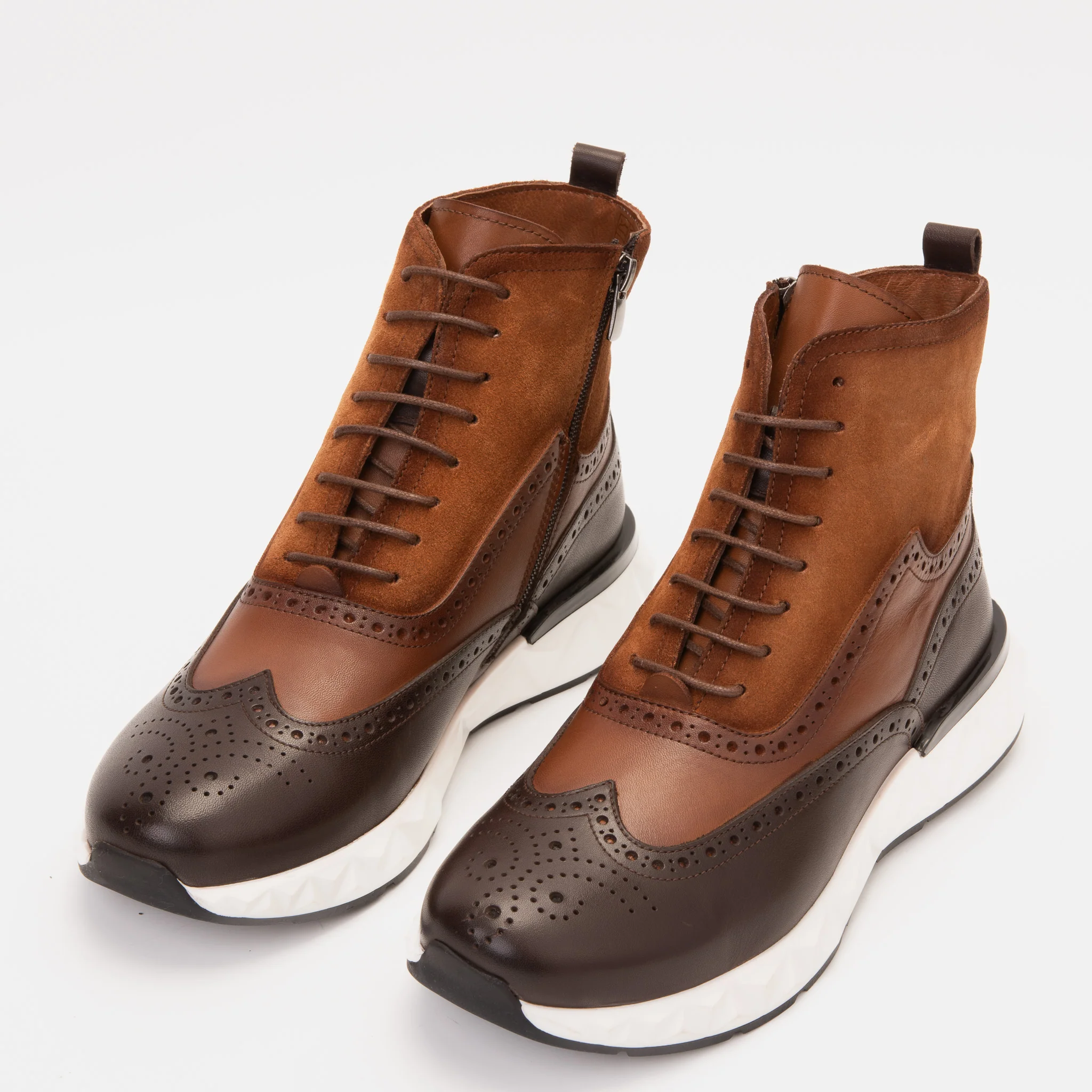 The Regent Brown Leather Wingtip Brogue Men Casual Boot - Image 5