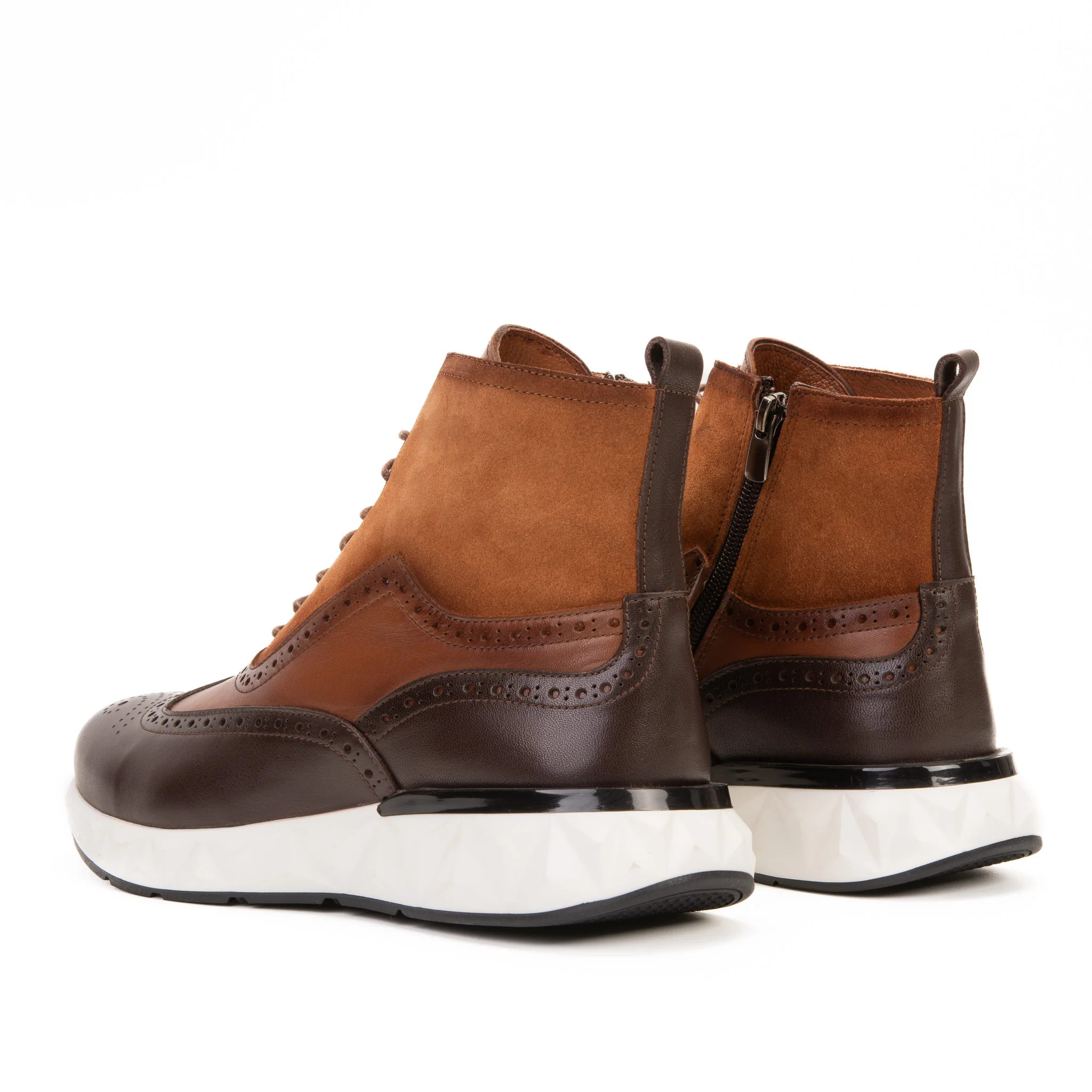 The Regent Brown Leather Wingtip Brogue Men Casual Boot - Image 7