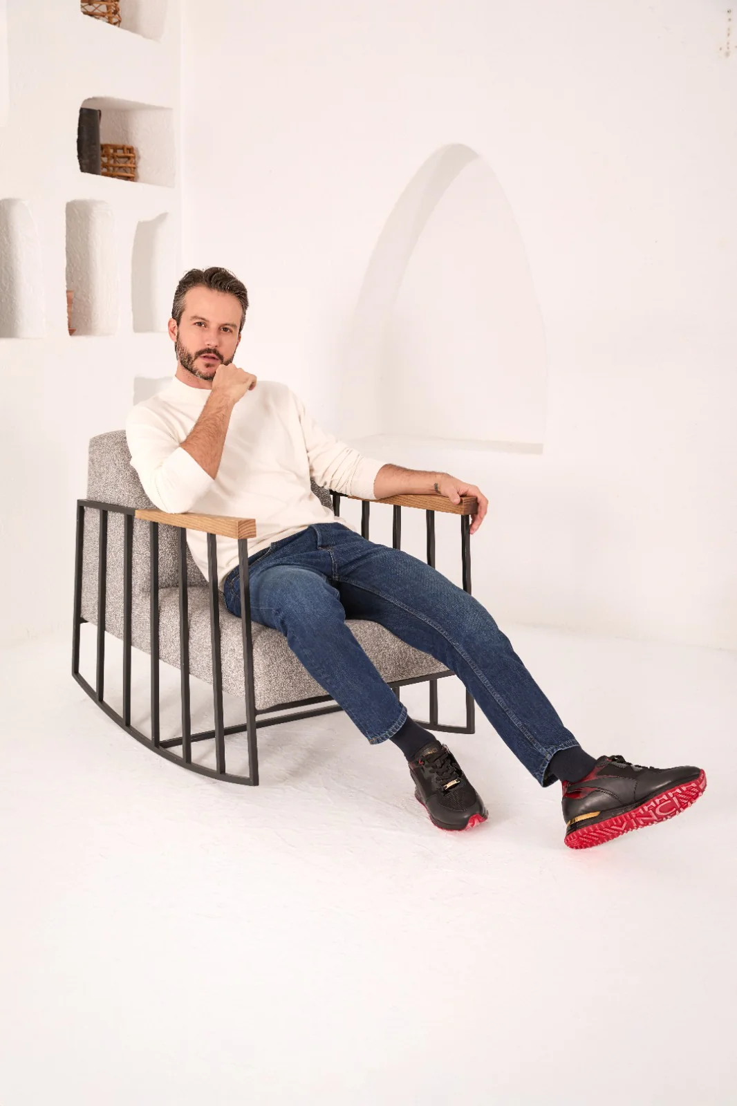 The Rialto Black & Red Patent Leather Men Sneaker - Image 13