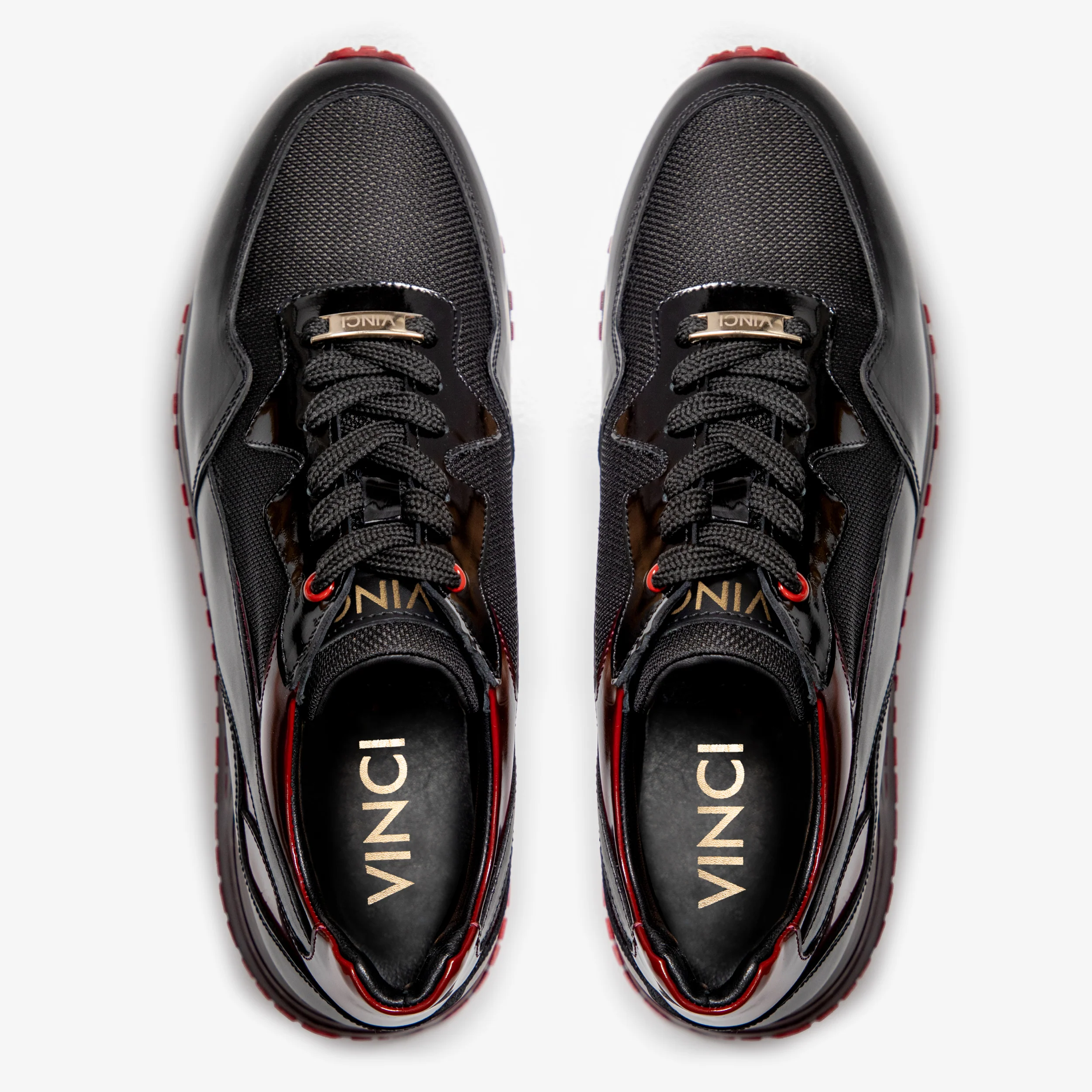 The Rialto Black & Red Patent Leather Men Sneaker - Image 5