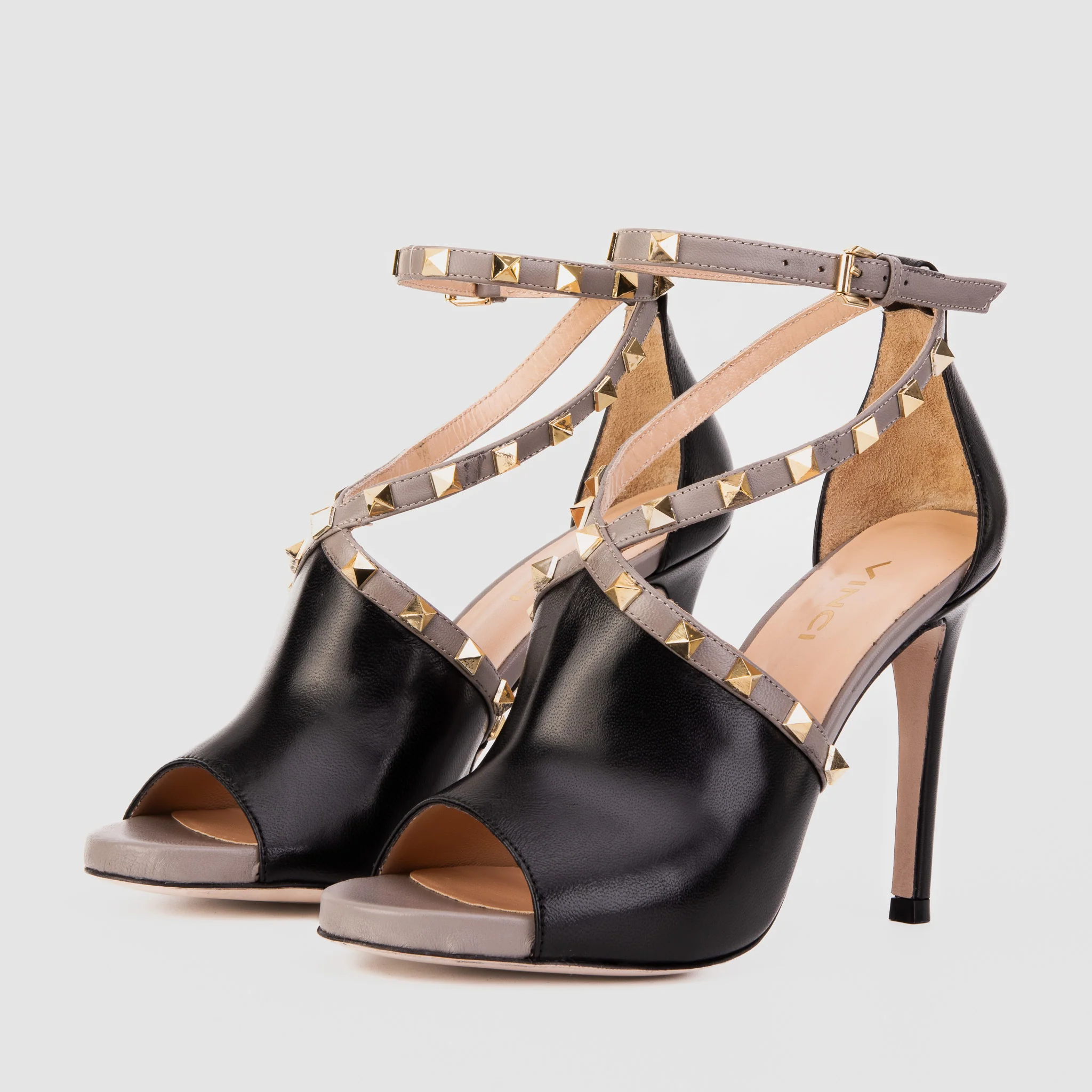 The Ribnica Black Leather Ankle Strap Women Sandal - Image 3